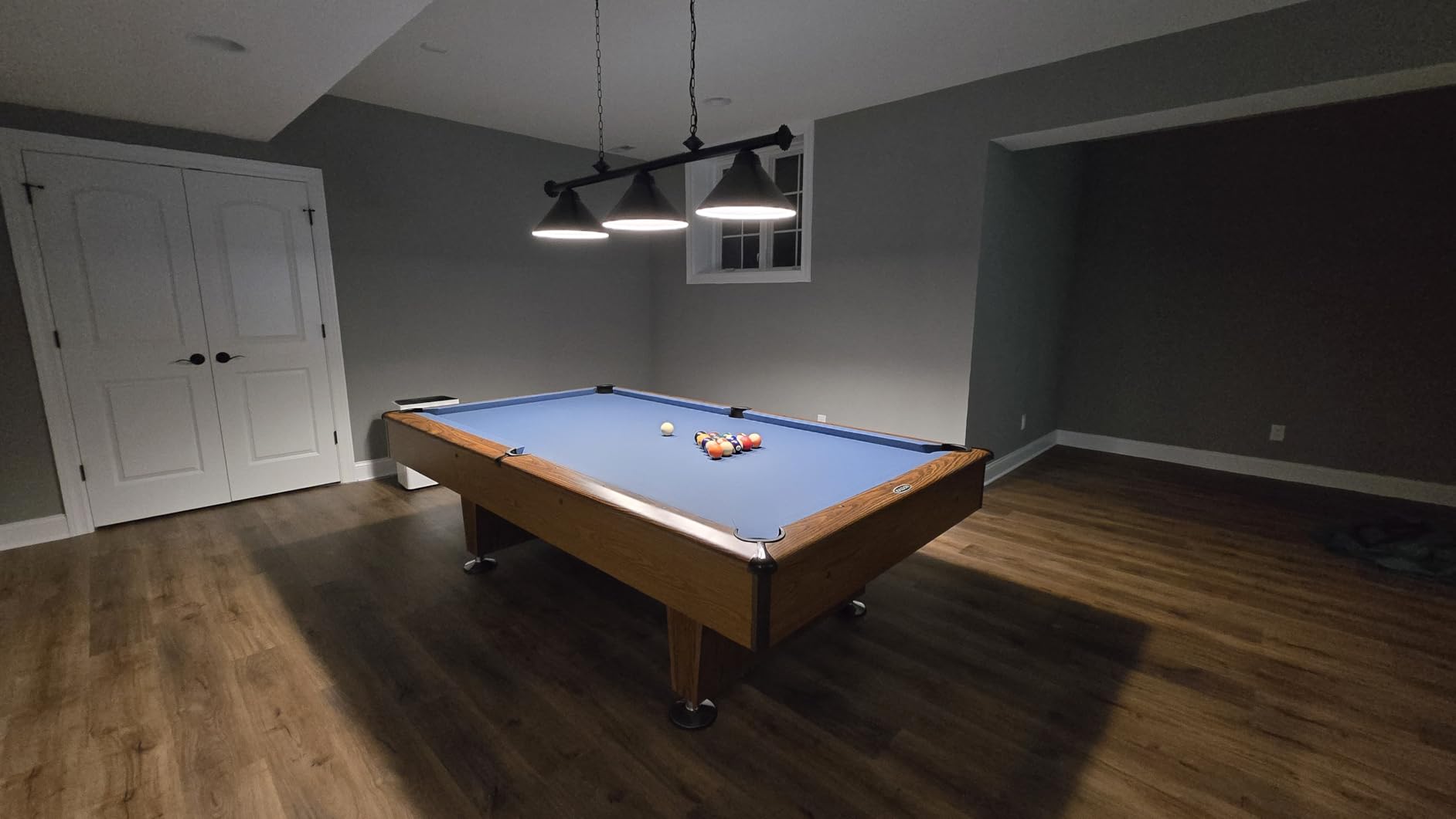 Wellmet 3 Light Pool Table Light for Game Room, Man Cave | 59 Inch Vintage Retro Kitchen Island Pendant Light with Matte Black Shade, Modern Industrial Chandelier customer photo 1