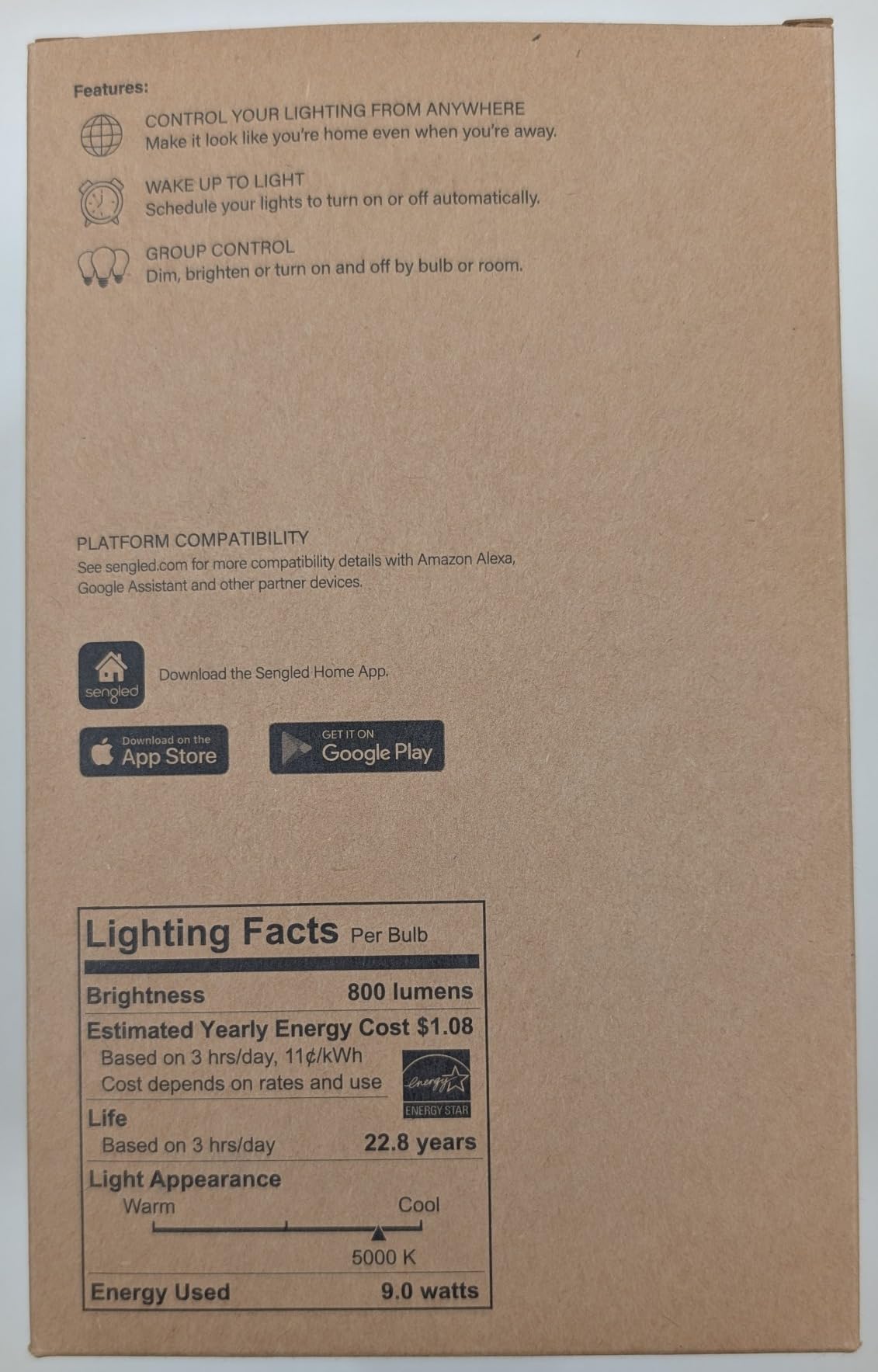 Sengled Zigbee Smart Light Bulbs, Smart Hub Required, Works with SmartThings and Echo with built-in Hub, Voice Control with Alexa and Google Home, Daylight 60W Equivalent A19 Alexa Light Bulb, 8 Pack customer photo 1