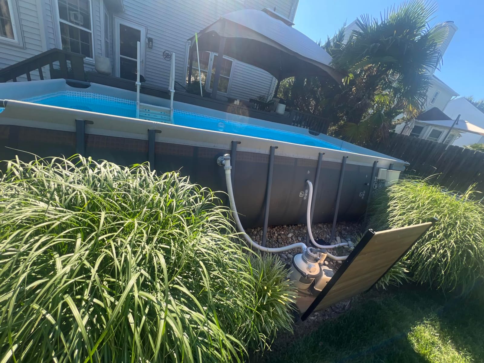INTEX Ultra XTR 18ft x 9ft x 52in Above Ground Swimming Pool Set w/Pump | 26355EH - 1500 GPH Sand Filter Pump, Ladder, Pool Cover & Ground Cloth Included - Strong Galvanized Steel Frame customer photo 1