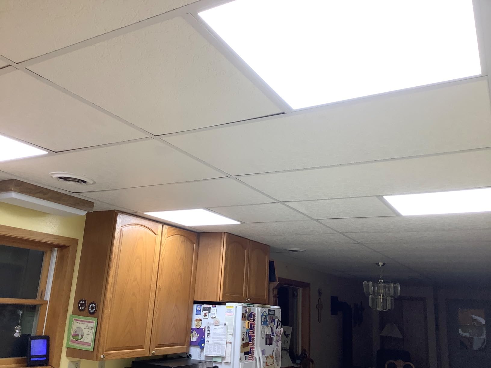 4 Pack 2x2 LED Flat Panel Lights for Drop Ceiling 45W, 5800LM, 5000K Drop Ceiling Light Fixture, 0-10V Dimmable Recessed Edge-Lit Troffer Fixture for Commercial Office Home, ETL Listed customer photo 2