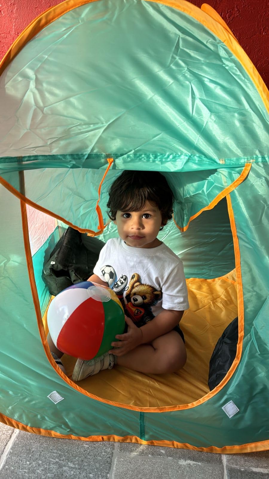 FUN LITTLE TOYS Pop Up Play Tent with Camping Gear and Tools Set, Outdoor Toys for Kids customer photo 1