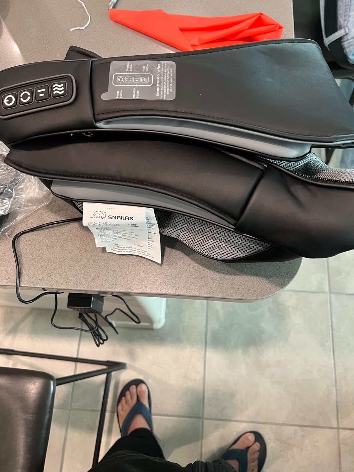 Snailax Cordless Massager - Shiatsu Neck and Shoulder Massager with Heat, FSA Eligible, Portable, Lumbar, Back Electric Massage Pillow customer photo 1