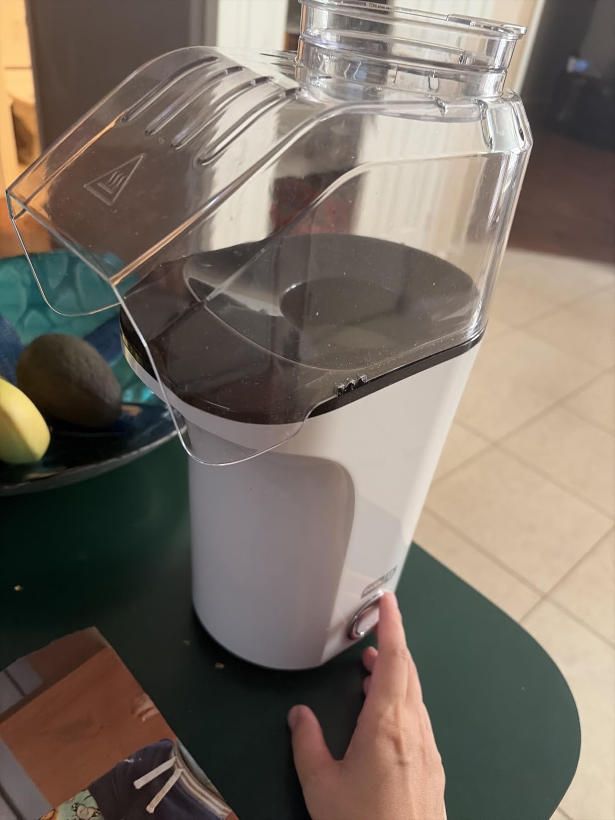 DASH Fresh Pop Popcorn Maker - Oil-Free, Air Popcorn Popper - With Measuring Cup & Recipe Guide - Perfect for Movie Nights - 16 Cups, Aqua customer photo 2
