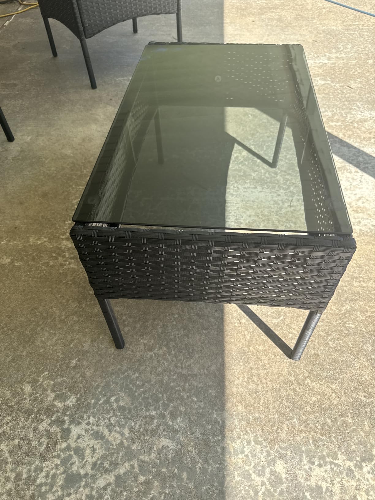 FDW 4-Piece Patio Furniture Set | Black | Outdoor Wicker Furniture customer photo 2