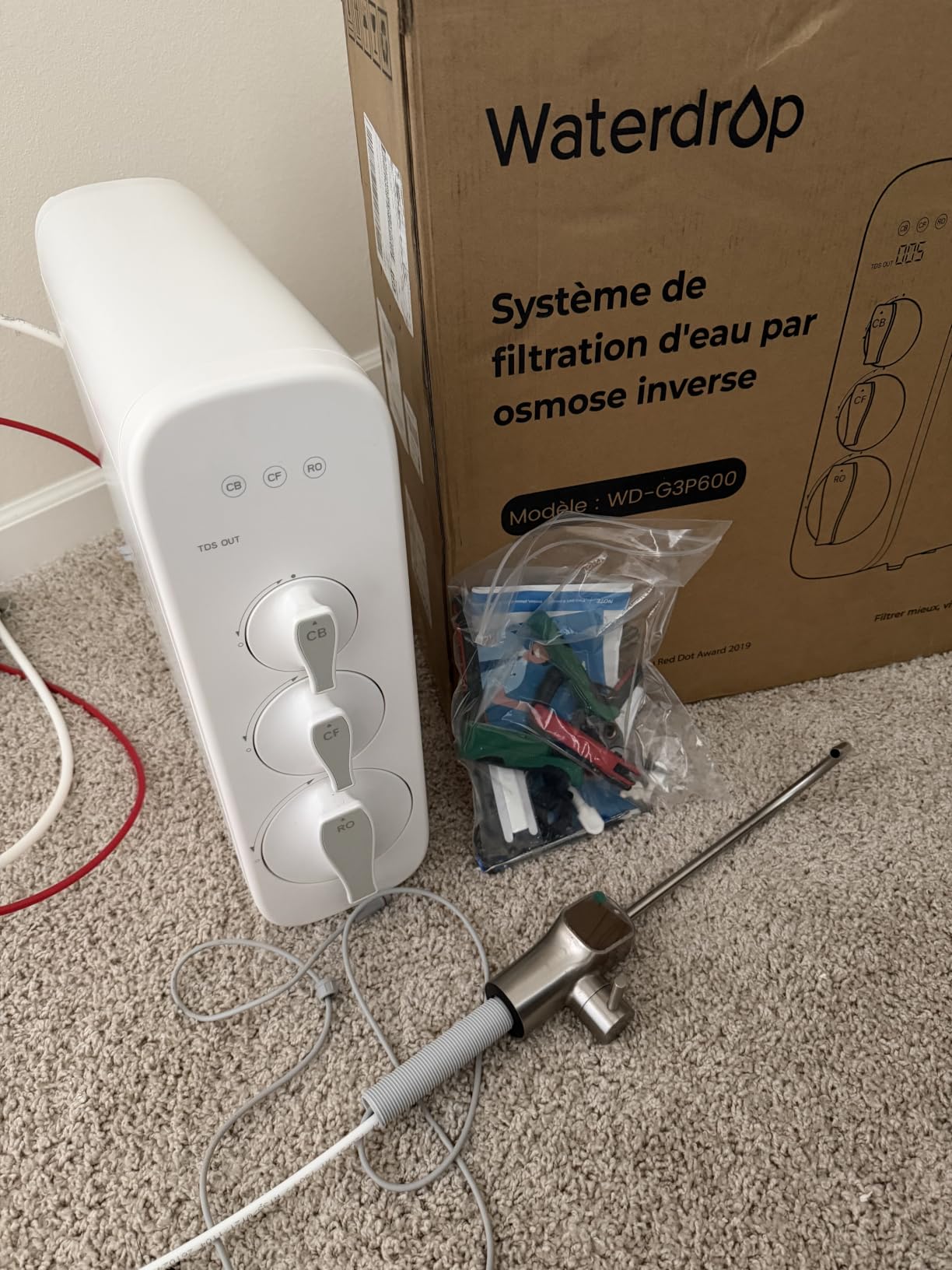 Waterdrop G3P600 Reverse Osmosis System, 600 GPD Tankless RO Water Filter customer photo 2