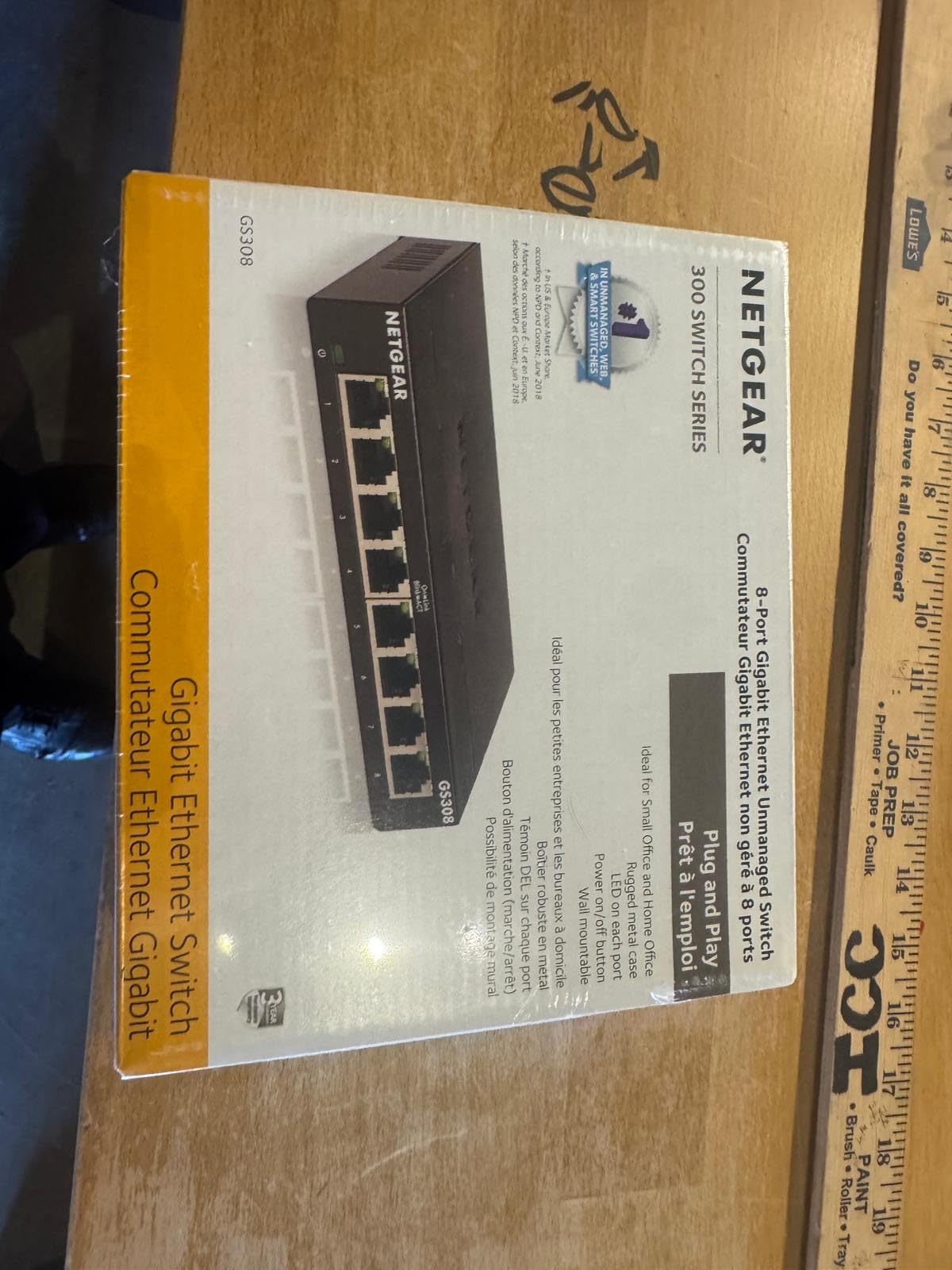 NETGEAR 8-Port Gigabit Ethernet Unmanaged Essentials Switch (GS308) | Home Network Hub, Office Ethernet Splitter, Plug-and-Play, Silent Operation, Desktop or Wall Mount customer photo 2