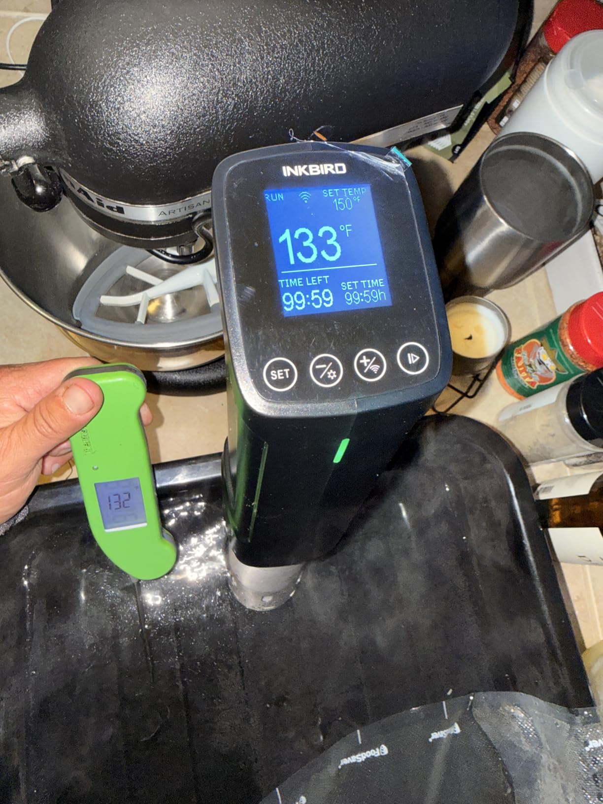 NKBIRD WIFI Sous Vide Cooker ISV-100W, 1000 Watts Fast-Heating W/Free APP,Sous Vide Machine Immersion Circulator w/ 14 Free Preset Recipes, Thermal Immersion w/Smart Timer, Calibration Function customer photo 2