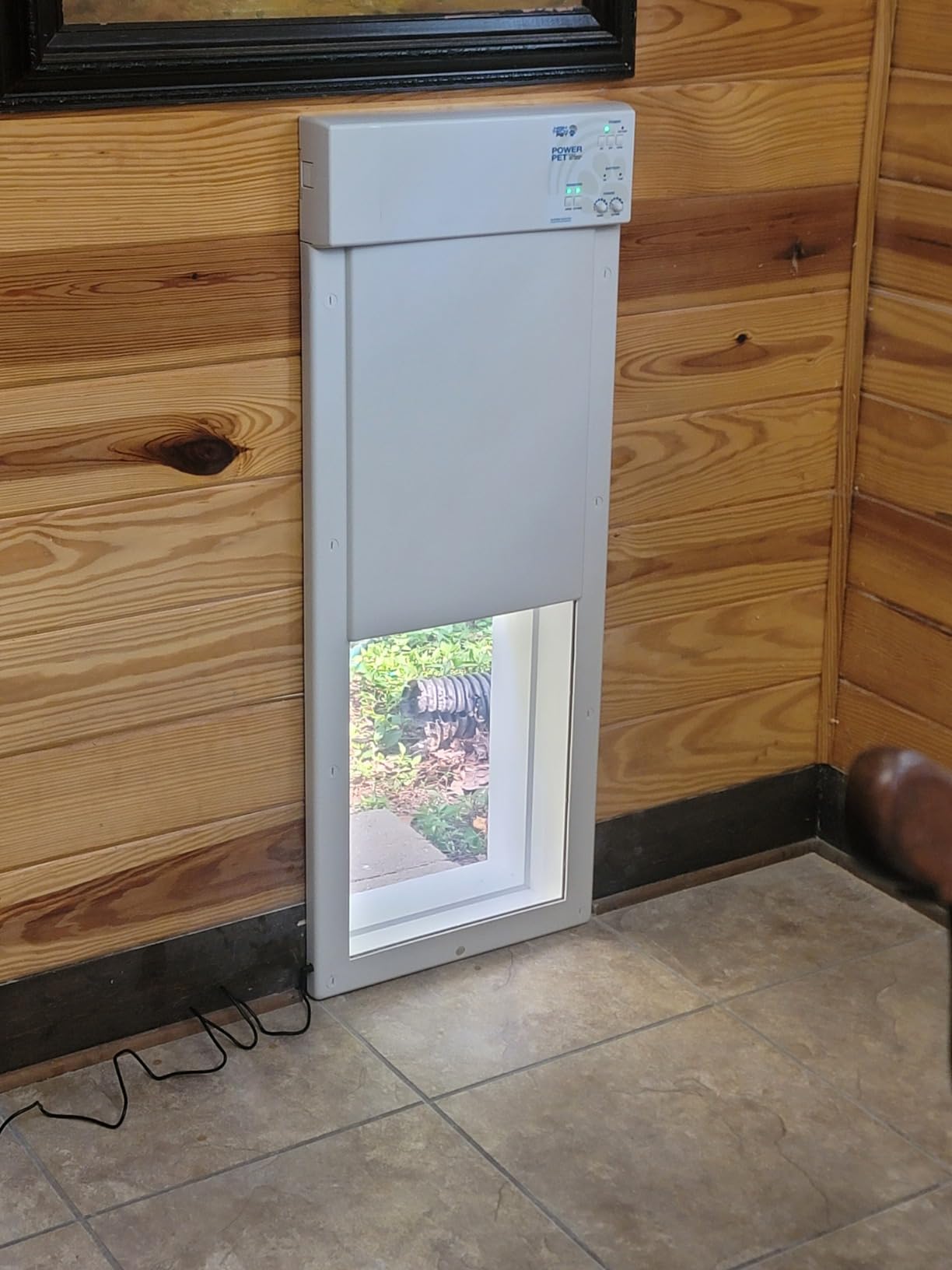 Power Pet Automatic Electronic Pet Door by High Tech Pet - Pet Operated Dog Door, High Security, Air Tight, for Large-Sized Dogs 30-100 lbs. (12 1/4