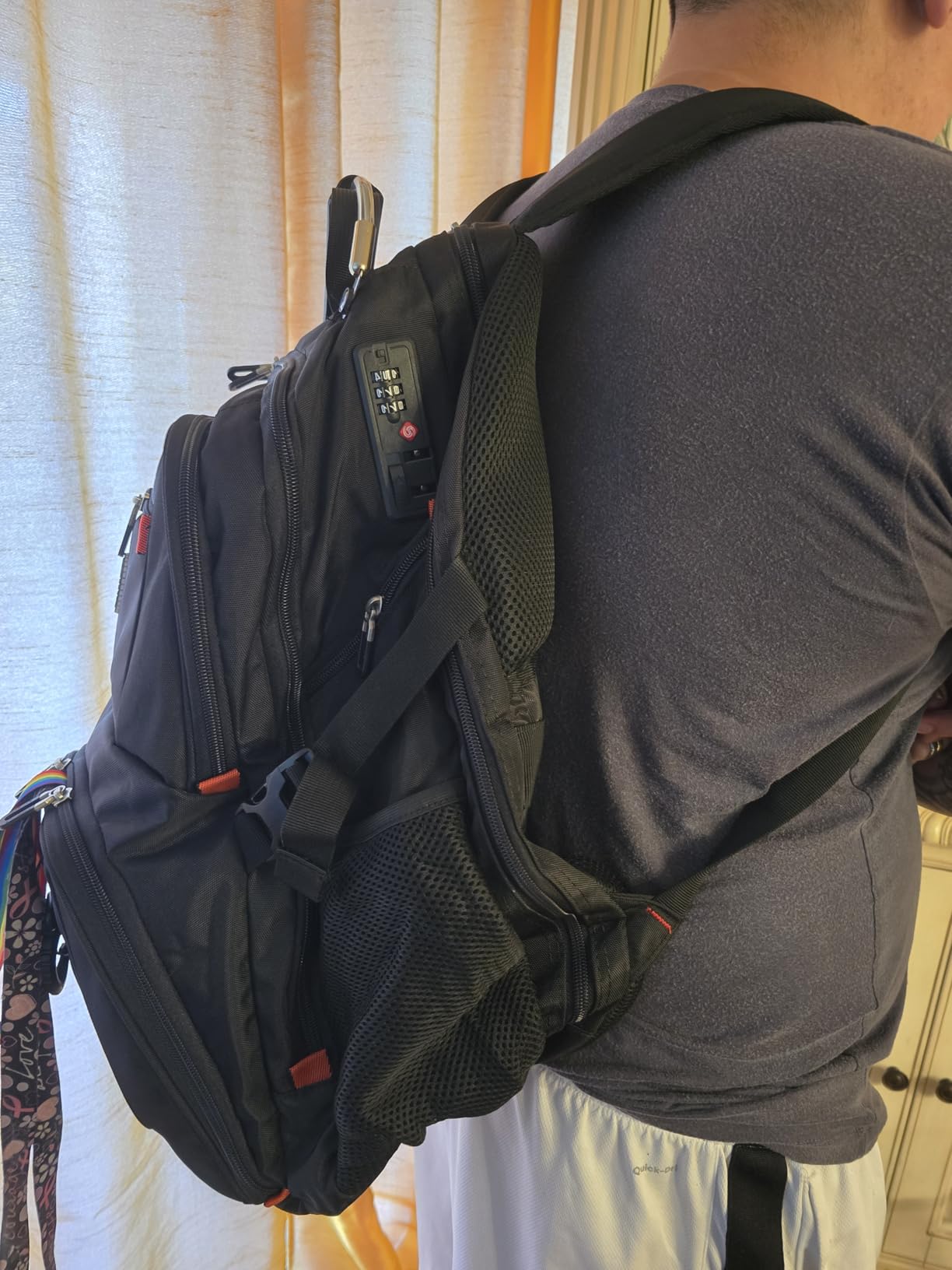SHRRADOO Extra Large Travel Laptop Backpack for Men, Work College Backpacks | Fit 17 Inch Laptops, with Combination Lock, Carry On Flight Approved, Men Women Business Backpack,Bookbag School Backpack customer photo 1
