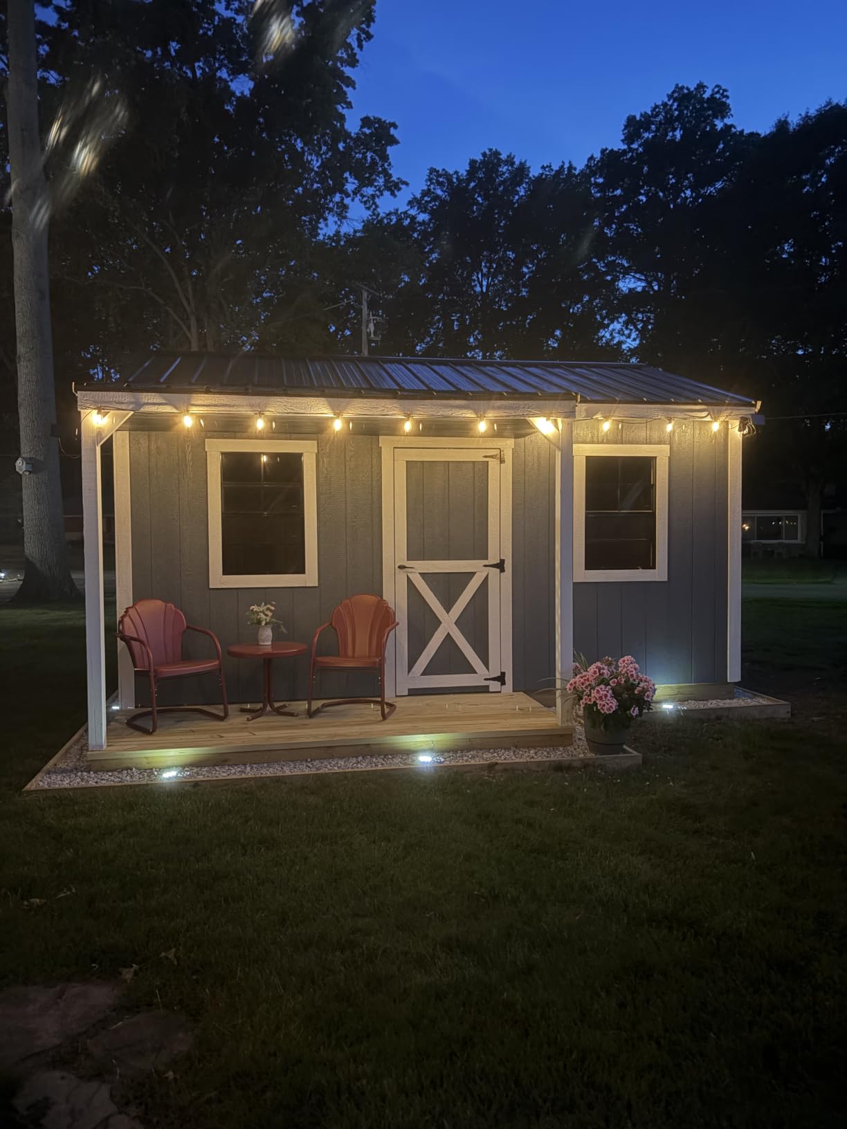 Brightech Ambience Pro Solar Powered Outdoor String Lights, 48 ft Commercial Grade Waterproof Patio Lights, 15 Edison Bulbs, Shatterproof LED String Lights for Outside, Porch - 1W Soft White customer photo 1