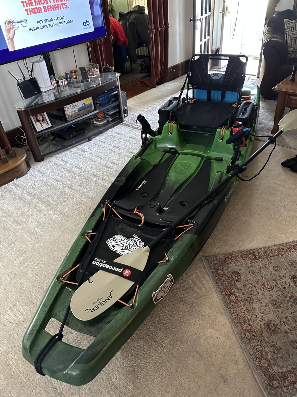 Perception Kayaks Outlaw 11.5 | Sit on Top Fishing Kayak | Fold Away Lawn Chair Seat | 4 Rod Holders customer photo 1