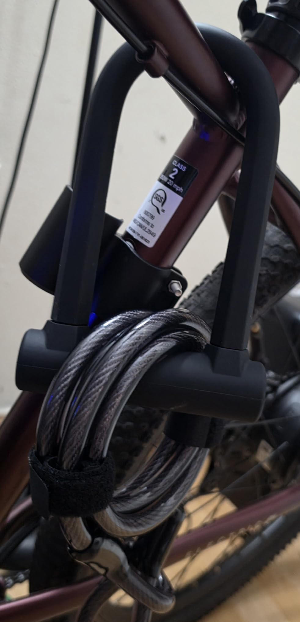 Sportneer Bike Lock: Heavy Duty Anti Theft Bike U Lock with 5ft Security Steel Cable - 17mm Shackle Bicycle U-Locks with 2 Keys & Mounting Bracket for Road Mountain Bike customer photo 1