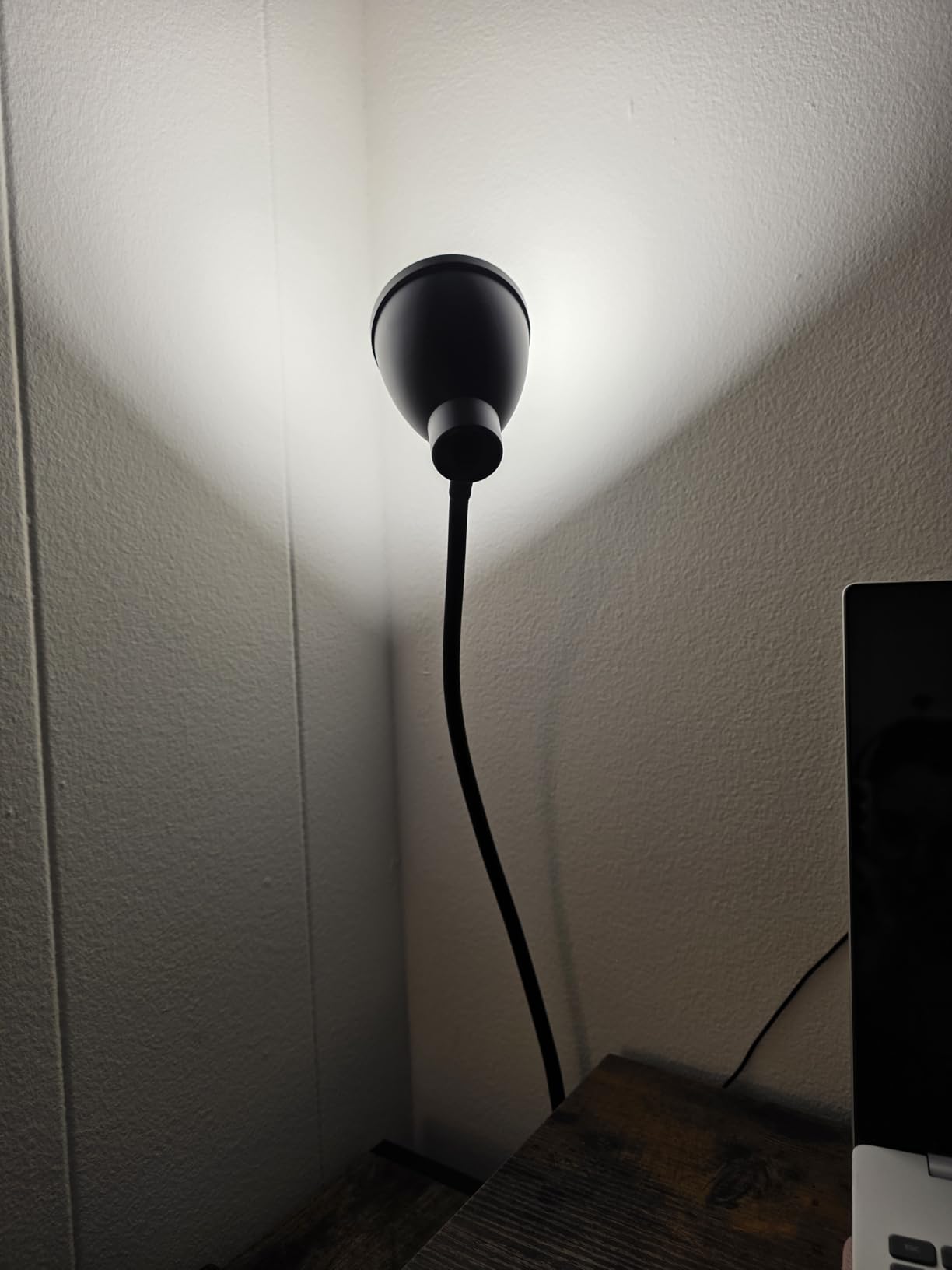 BOHON Desk Lamp 5 Color Modes 10 Brightness Dimmer Reading Light, 10W 38 LED Clamp Lamp with Auto Off Timer 360 Degree Flexible Neck Clip on Light for Bed Bedside, AC Adapter Include customer photo 1