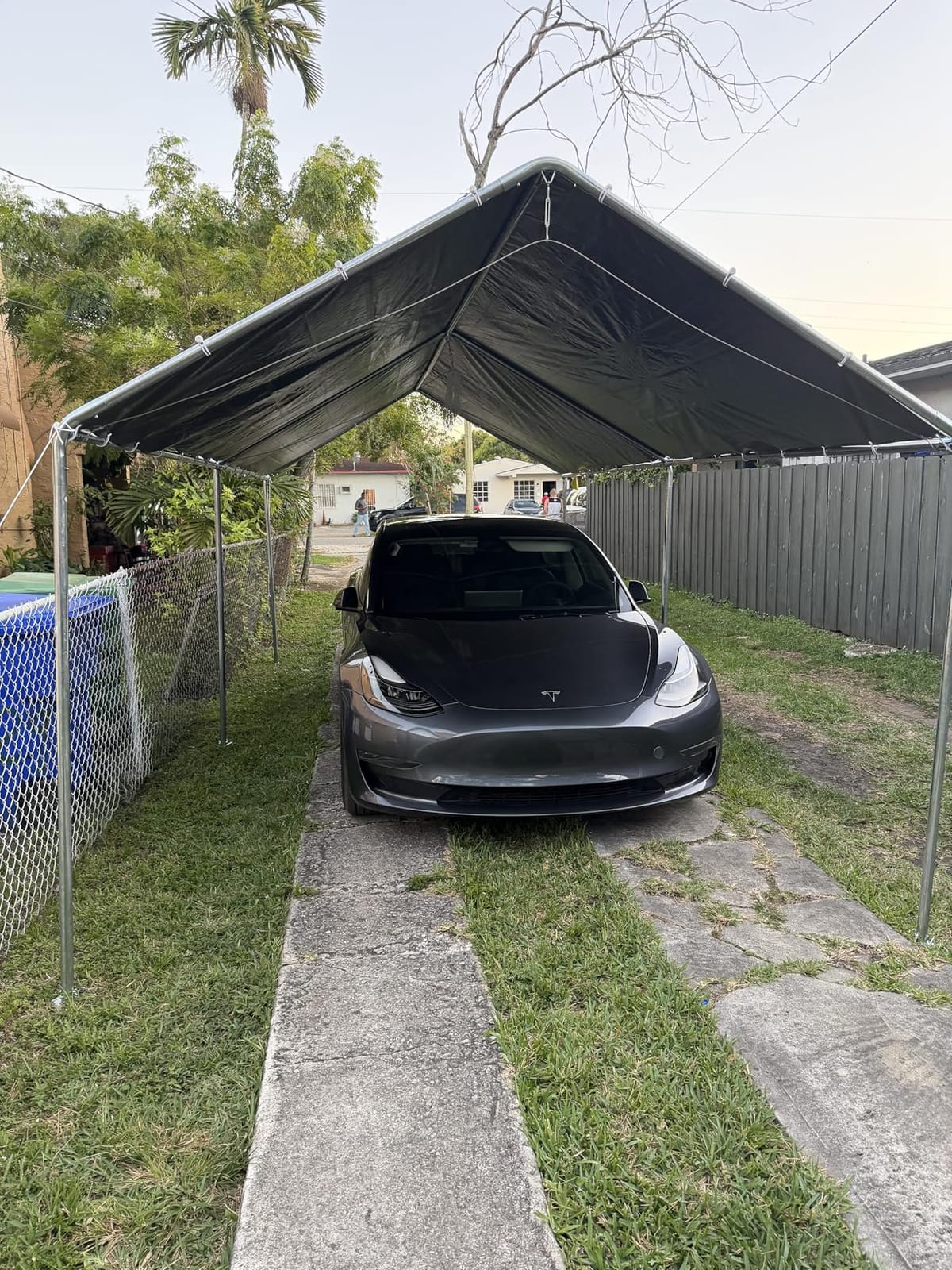 Outsunny 10'x20' Carport Outdoor Heavy Duty Party Tent Galvanized Car Canopy with Included Anchor Kit, 3 Reinforced Steel Cables, White customer photo 1