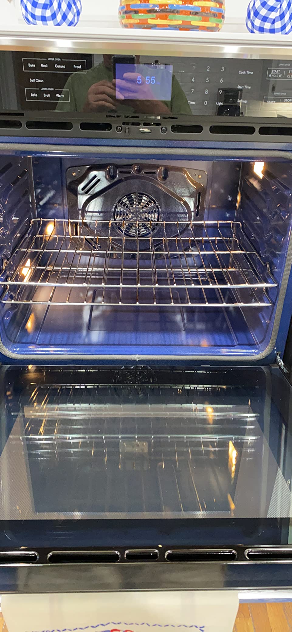 30 in. Haven Coll Double Electric Wall Oven, True Convection, Stainless | Cosmo COS-30EDWC Blue Porcelain, Self Clean Function, 7 Oven Functions, Digital Display customer photo 1