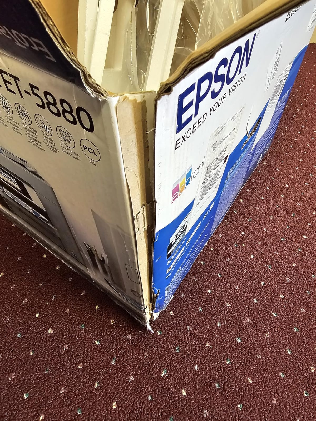 Epson EcoTank Pro ET-5800 Wireless Color All-in-One Supertank Printer with Scanner, Copier, Fax and Ethernet, White customer photo 2
