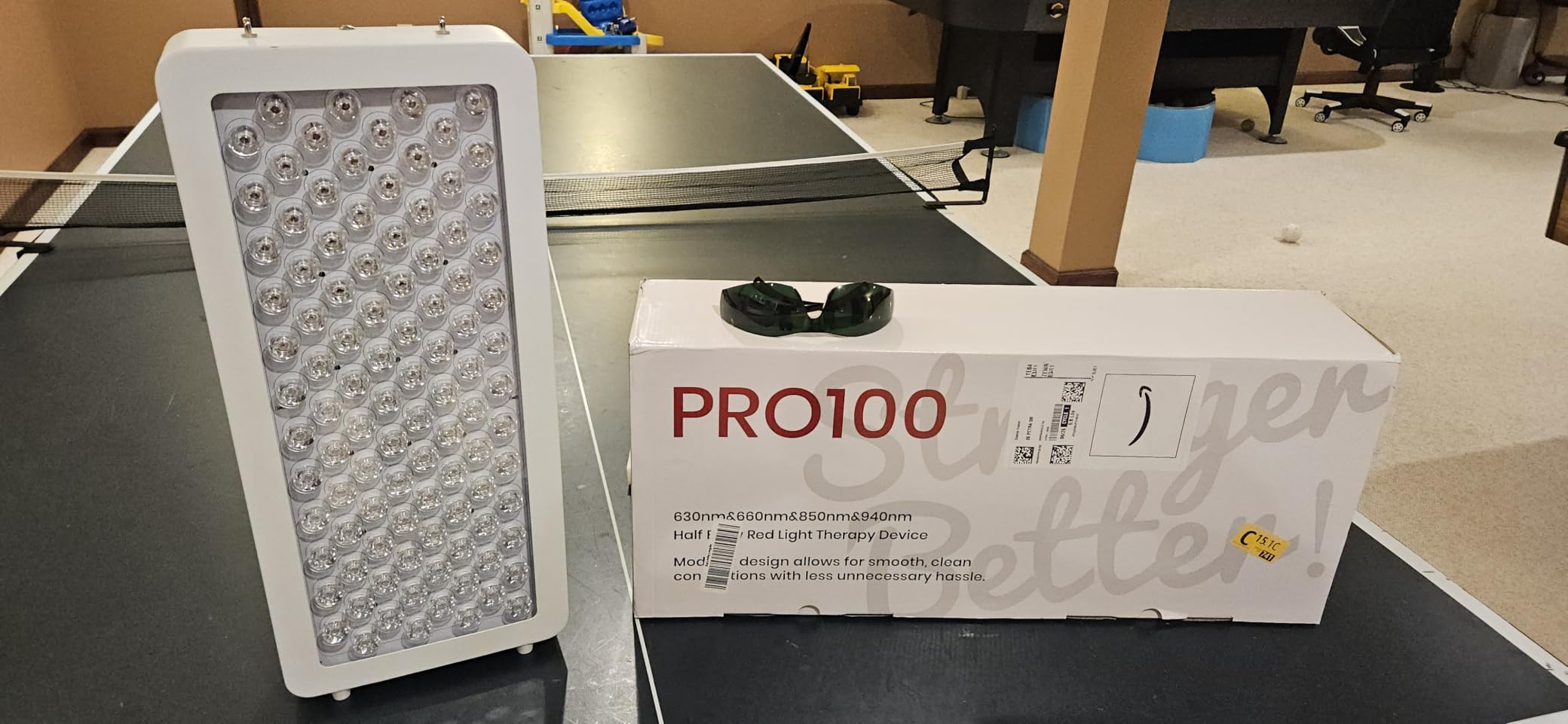 BestQool Red Light Therapy Panel, 4 Wavelengths Infrared for Body, 160W | 630-940nm Red and Infrared Light Therapy, 100 LEDs Elite Grade Dual Chip, High Power LED Light Lamp, Modular Design customer photo 1
