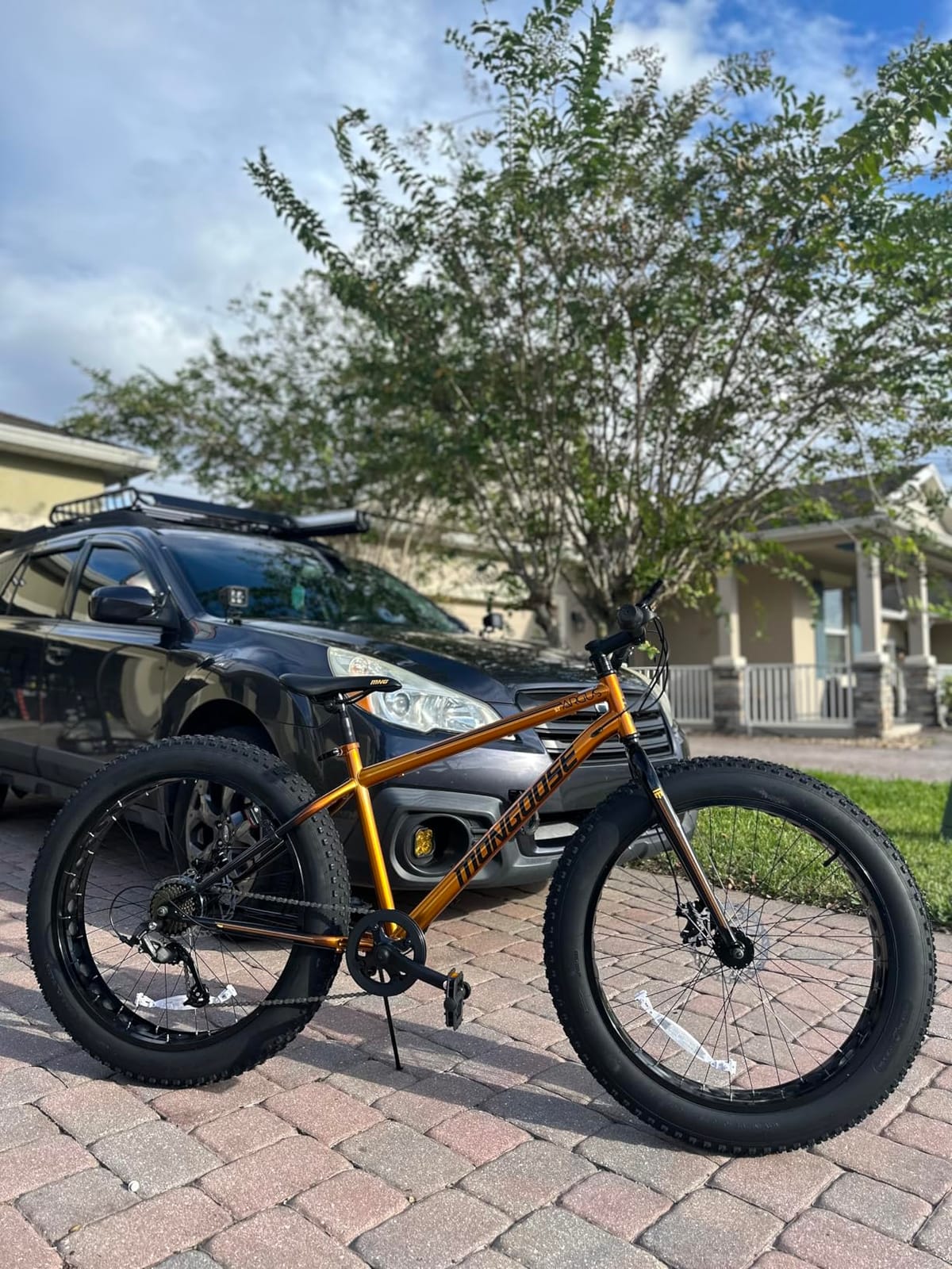 Mongoose Argus Trail or ST Fat Tire Mountain Bike, 20, 24 or 26 Inch Bike for Kids and Adults, 7 or 16 Speed, Aluminum or Steel Frame, Knobby Mountain Fat Tires, Mechanical Disc Brakes customer photo 2