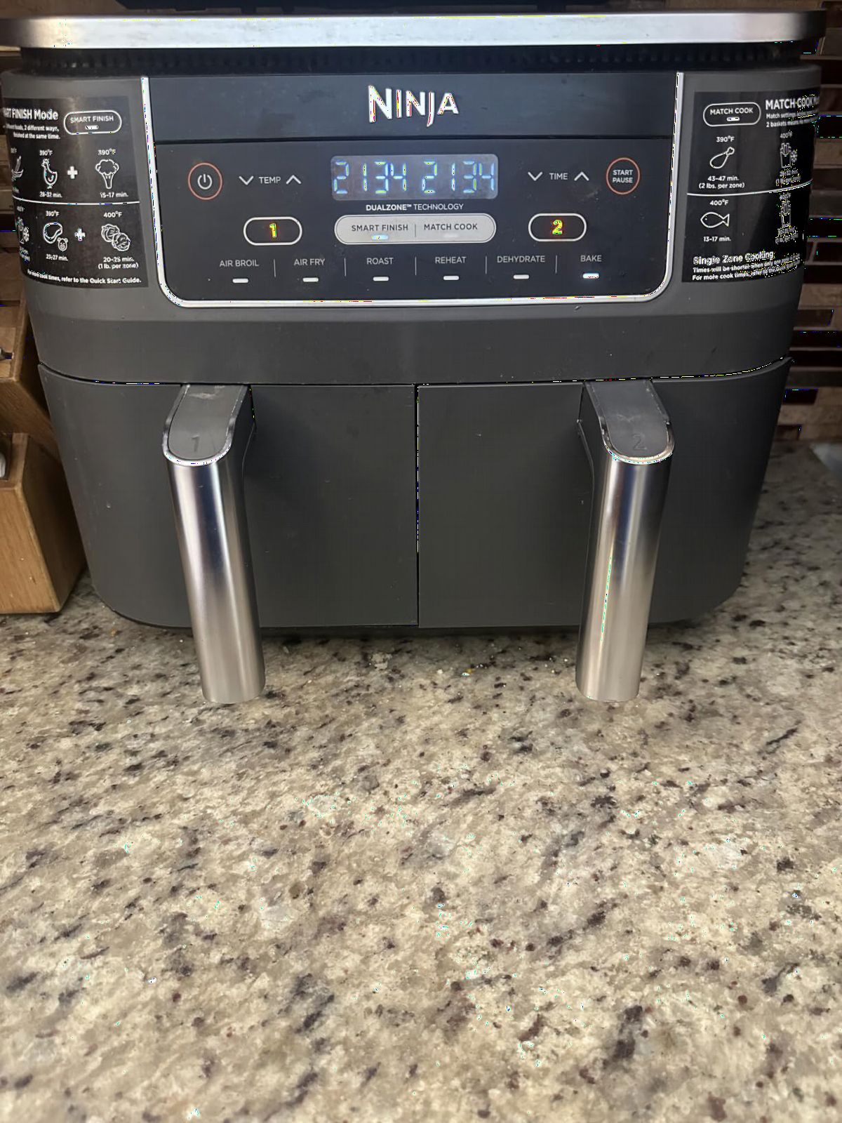 Ninja DZ201 Foodi 8 Quart 6-in-1 DualZone 2-Basket Air Fryer with 2 Independent Frying Baskets, Match Cook & Smart Finish customer photo 1