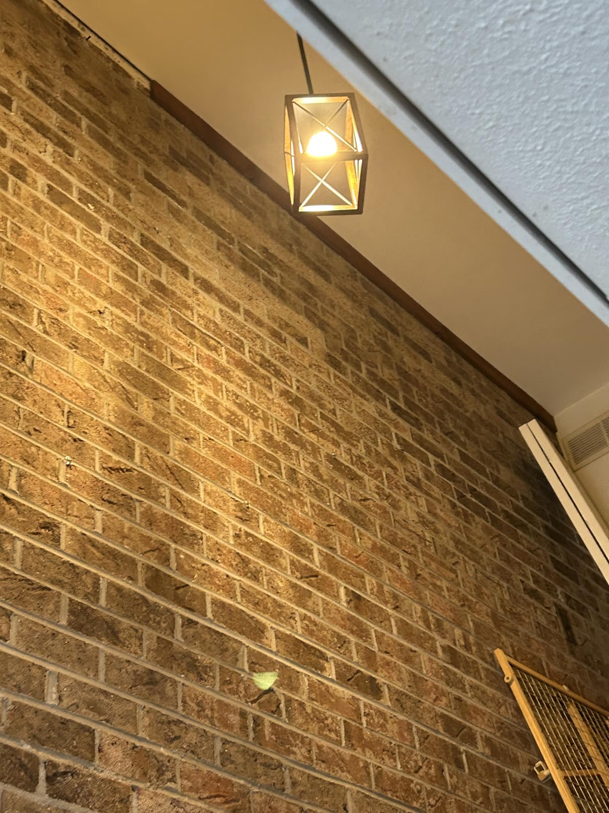 DEWENWILS Farmhouse Pendant Light, Metal Hanging Light Fixture with Wooden Grain Finish, 48 Inch Adjustable Pipes for Flat and Slop Ceiling, Kitchen Island, Bedroom, Dining Hall, E26 Base customer photo 2