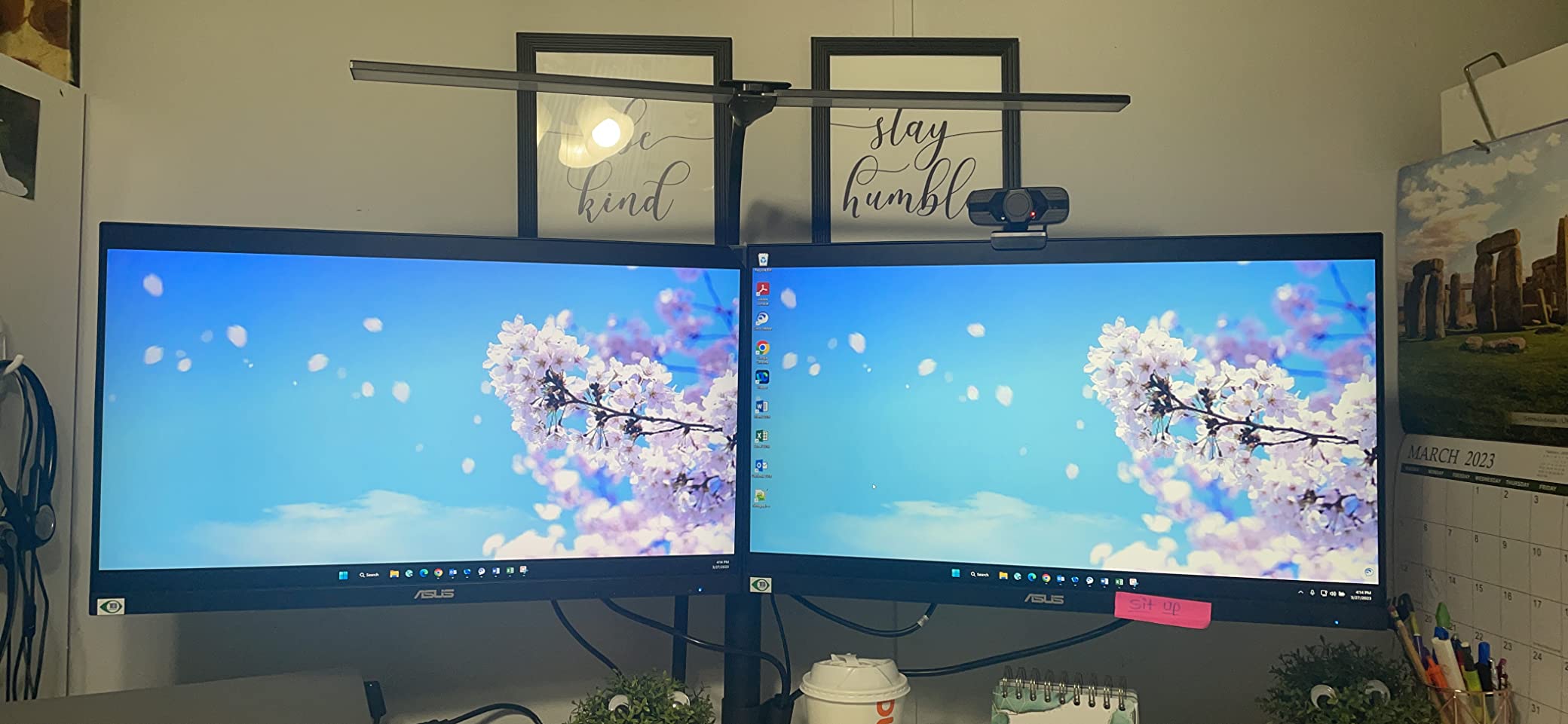 ASUS 24-Inch Desktop Monitor - 1080P Full HD, 75Hz, IPS, Adaptive-Sync/FreeSync, Eye Care, HDMI DisplayPort VGA, Frameless, VESA Wall Mountable - VA24DQ customer photo 2