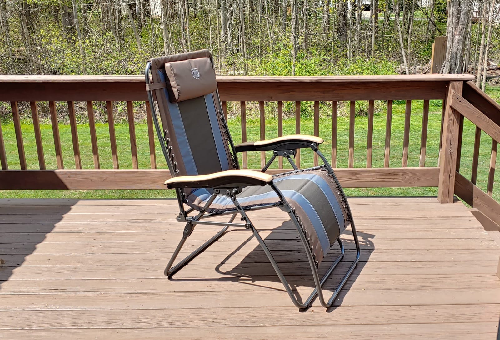 Timber Ridge Oversized Zero Gravity Chair, Padded Reclining Lounge Chair with Adjustable Headrest & Cup Holder, Heavy Duty Support 350 lbs, Foldable for Camping, Lawn, Outdoor & Indoor customer photo 1