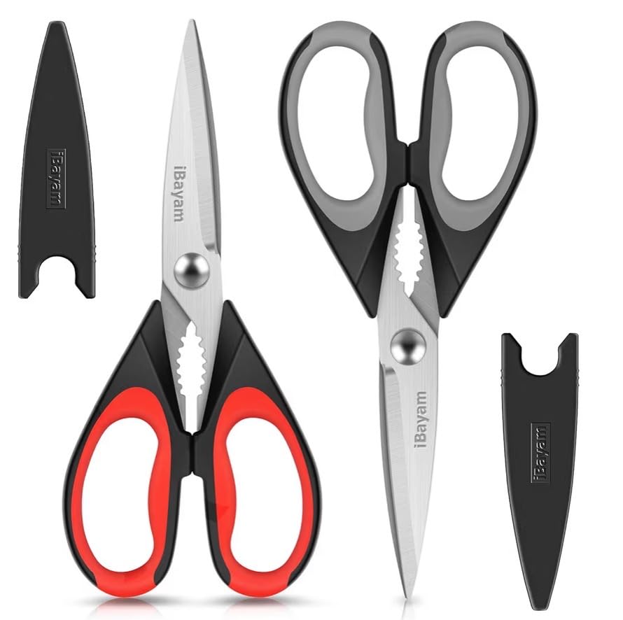 iBayam Kitchen Scissors Shears All Purpose Heavy Duty, Protective Sheath customer photo 2