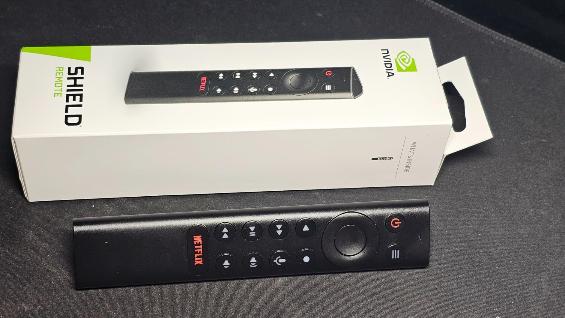 NVIDIA Shield Remote; Voice Search, Motion-Activated, Backlit Buttons, Customizable Menu Buttons, and IR Blaster to Control Your TV (930-13700-2500-100) customer photo 1