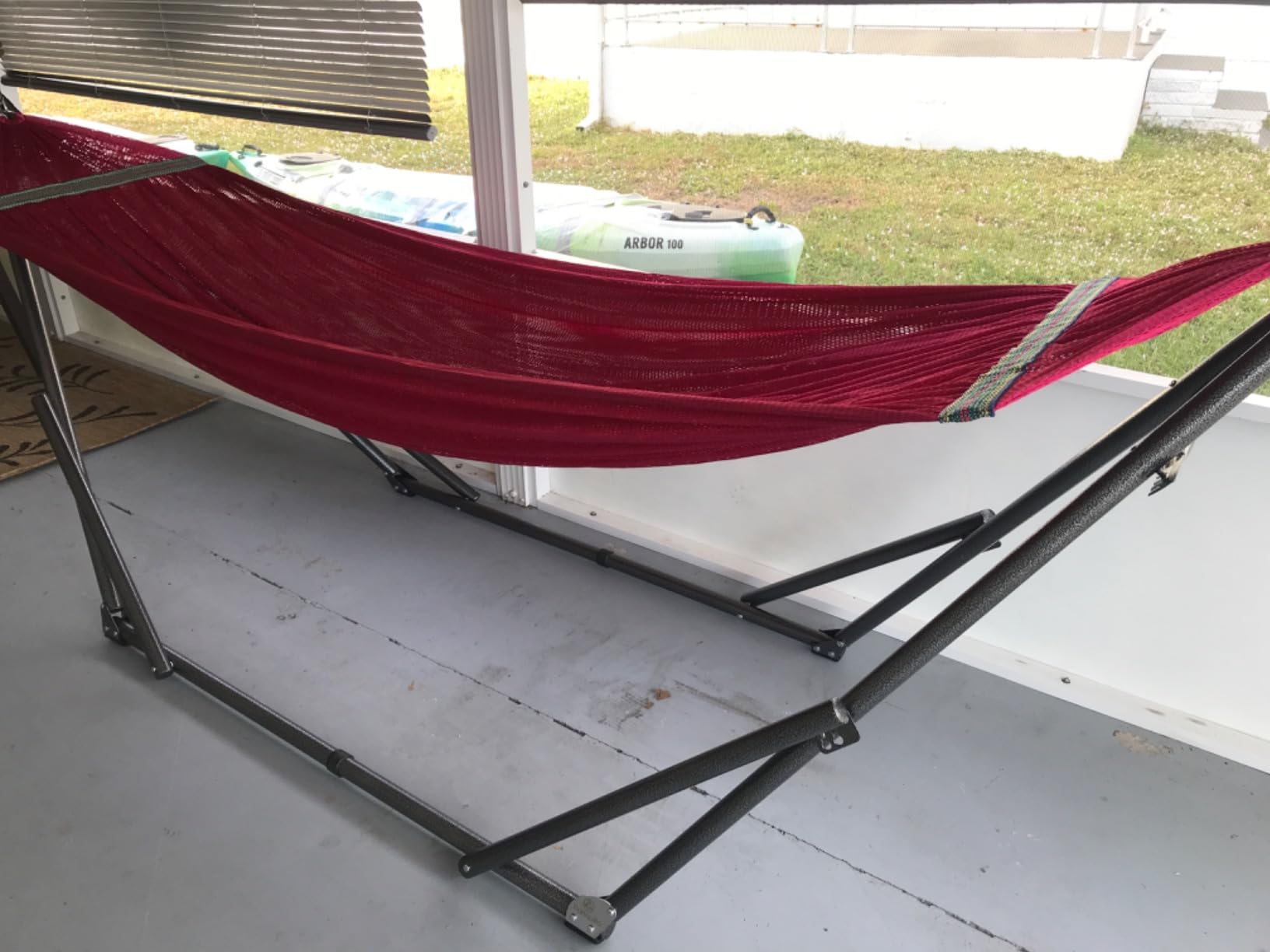 Tranquillo Universal Hammock Stand 600 lbs Capacity, Instant 20s Foldable, 3-Year Warranty Hammock with Stand, 2 Person Camping Revolutionary Portable No Screws, Premium Hammocks, Black customer photo 2