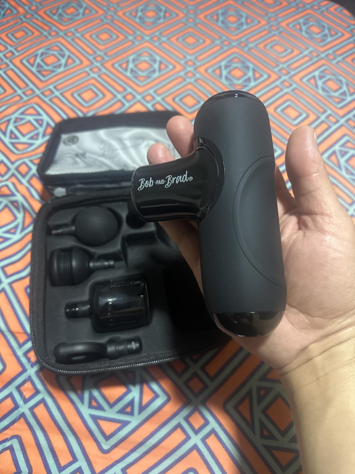 BOB AND BRAD Q2 Mini Massage Gun, Pocket-Sized Deep Tissue Massager Gun, Portable Percussion Muscle Massager Gun, Ultra Small & Quiet Muscle Massage Gun for Muscle Recovery with Carry Case customer photo 2