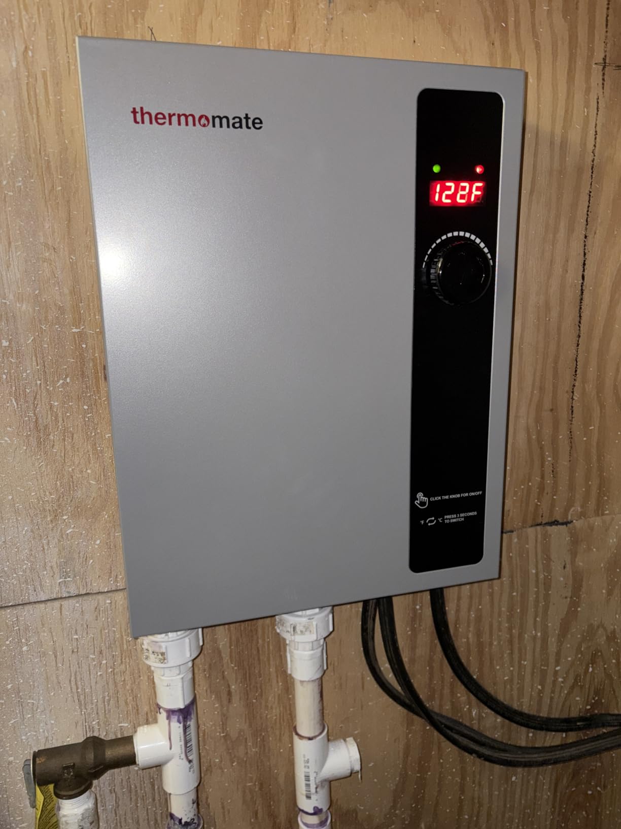 Tankless Water Heater Electric 27kW at 240 Volt, ThermoMate On Demand Instant Hot Water Heater Up to 6.4GMP, Self-Modulating Energy Saving for Residential Indoor Shower, Draw 114Amp customer photo 2
