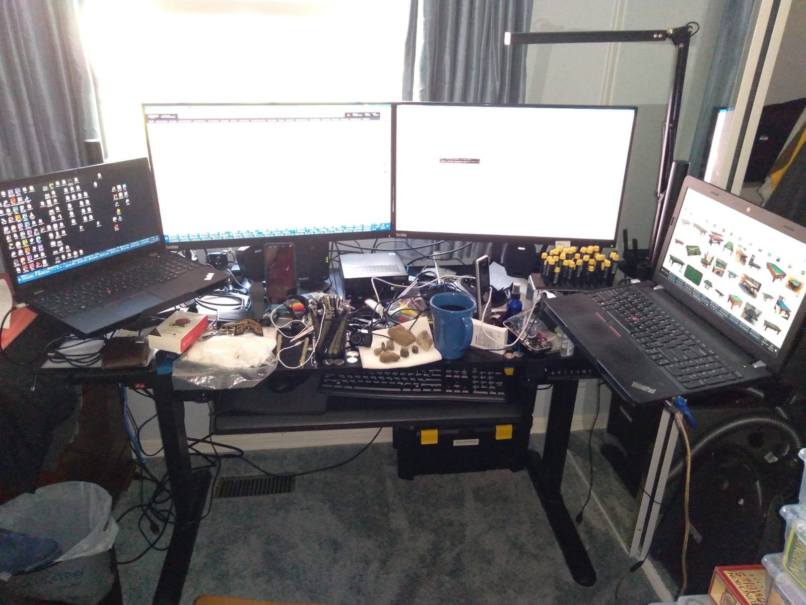 VIVO Electric 55 x 24 in Standing Desk, Memory Height Adjustment, Rustic Vintage Brown Top Black Frame, DESK-E155TN customer photo 2