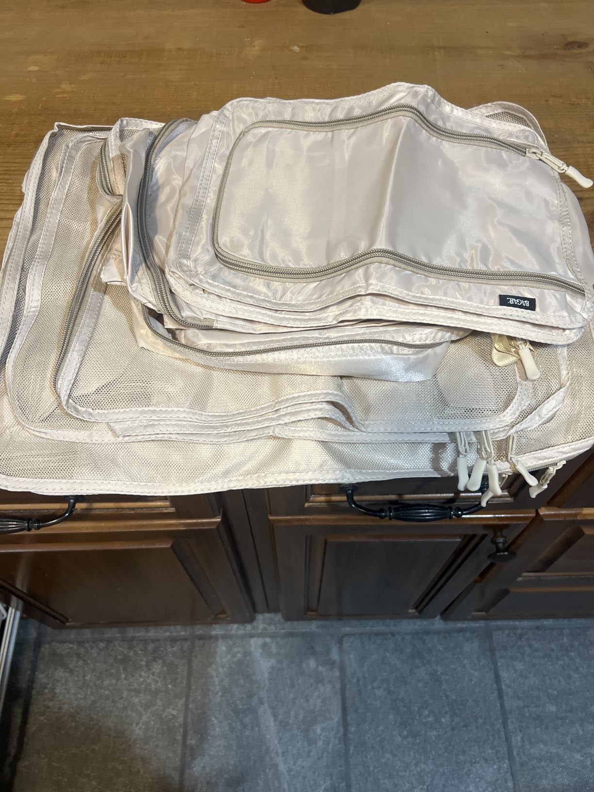 BAGAIL 8 Set Packing Cubes Luggage Packing Organizers for Travel Accessories-Cream customer photo 2