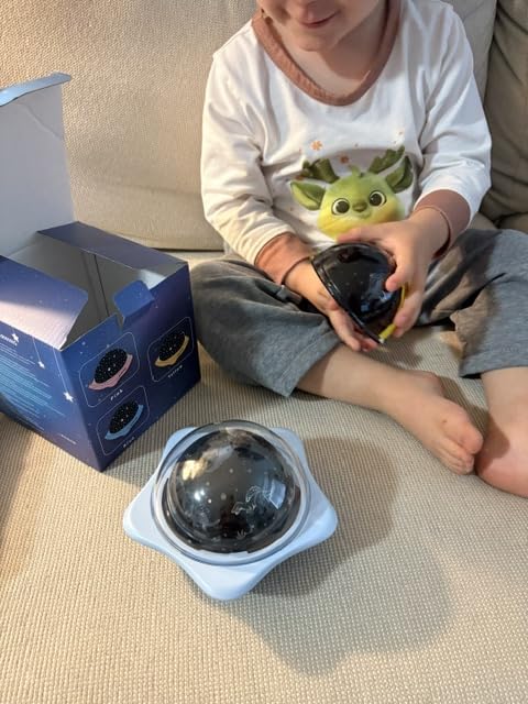 Night Light for Kids Sensory Toys, 6 Films Star Projector Light for Bedroom | 78 Lighting Ceiling Star Gifts for Baby Toddler Boy Autism Toys, 360 Degree Rotation Rechargeable Sensory Lights Projector Room Decor customer photo 2