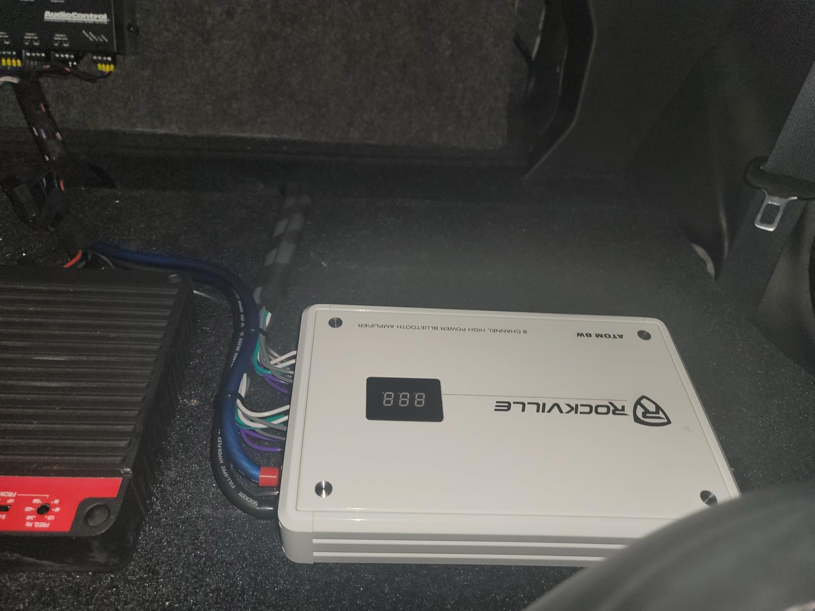 Rockville Atom 8W 3500W Peak 8-Channel Marine Amplifier 4 Ohm, Bluetooth, Marine-Grade Water-Resistant, Compact, for Boat and Marine Audio Systems customer photo 2
