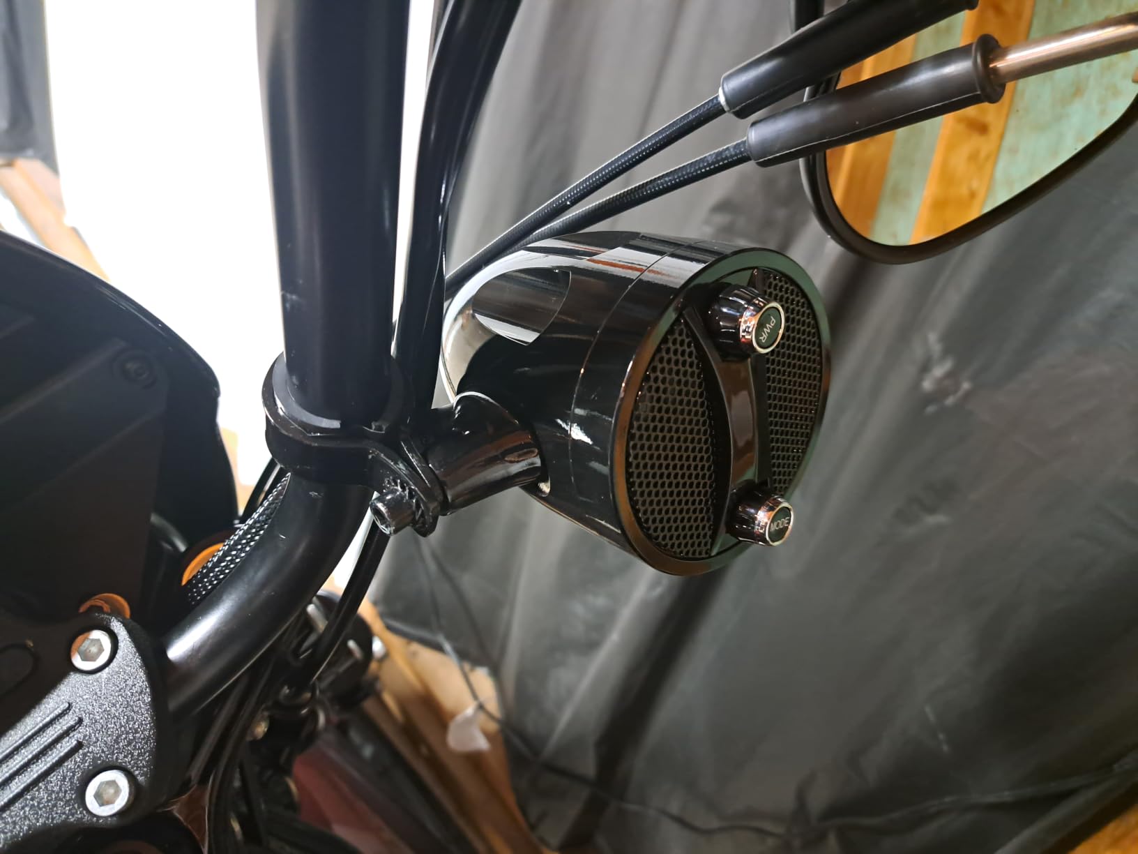 Motorcycle Bluetooth Speakers Waterproof Motorcycle Radio ATV UTV Sound System Sound Bar customer photo 1