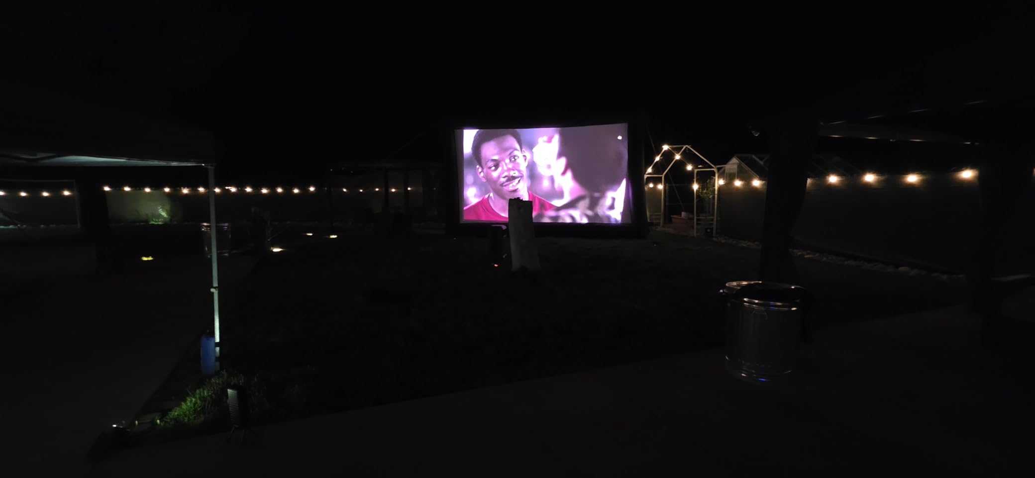Inflatable Movie Screen Outdoor Projector Screen for Outside 25ft, Large Blow Up Screens Front and Rear Projection with Air Blower, Best for Movie Nights Backyard Home Theater customer photo 1