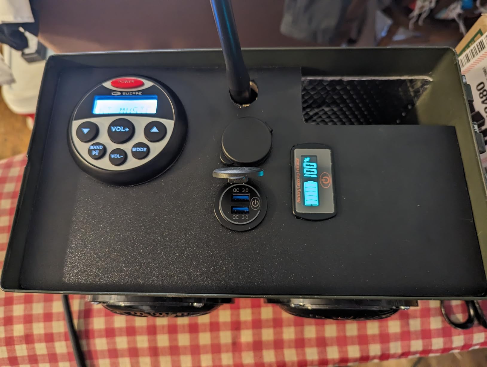 Boat Marine Stereo Receiver Bluetooth - 45 x 4 Watts Audio AM FM Gauge Waterproof Radio Tuner Streaming for Boats Golf Cart ATV UTV and Spa Hot Tubs GR304 customer photo 1