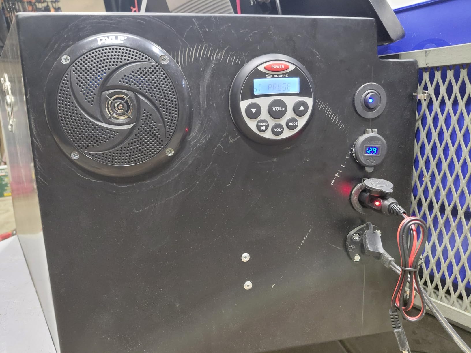 Boat Marine Stereo Receiver Bluetooth - 45 x 4 Watts Audio AM FM Gauge Waterproof Radio Tuner Streaming for Boats Golf Cart ATV UTV and Spa Hot Tubs GR304 customer photo 2