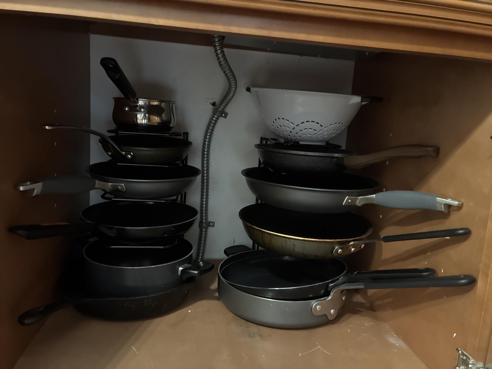 Toplife Heavy Duty Pan Organizer,5 Tier Storage Rack for Cast Iron Skillets customer photo 2