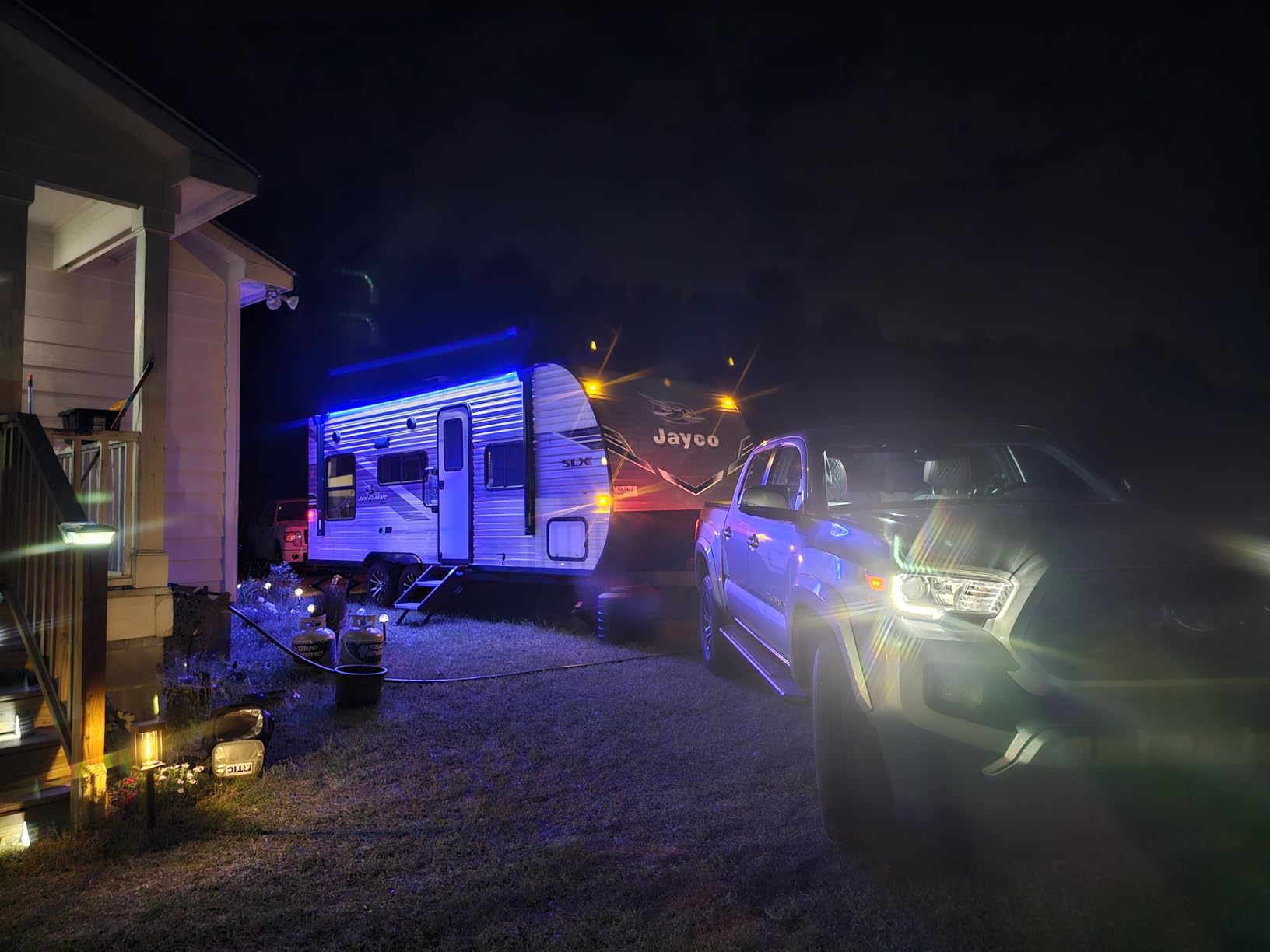 RV Awning Lights, 12V 16.4FT Blue Camping Awning Lights, Motorhome Travel Trailer Food Trucks Van Waterproof Canopy Led Strip Lighting, RV Exterior Underglow Light customer photo 1
