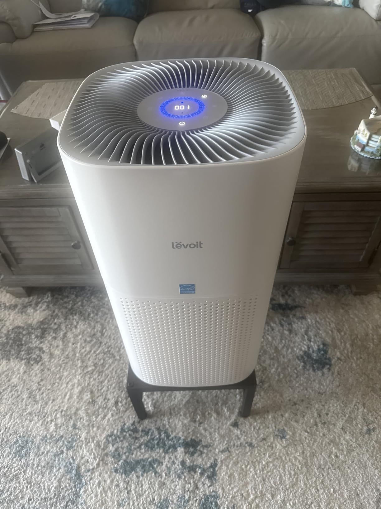 Levoit Air Purifiers for Home Large Room Up to 2933 Ft² With HEPA Sleep Mode, AHAM VERIFIDE, Smart WIFI, PM2.5 Monitor, 3-in-1 Filter For Smoke, Pet Allergies, Dust, Alexa Control, Core 600S-P, White customer photo 1