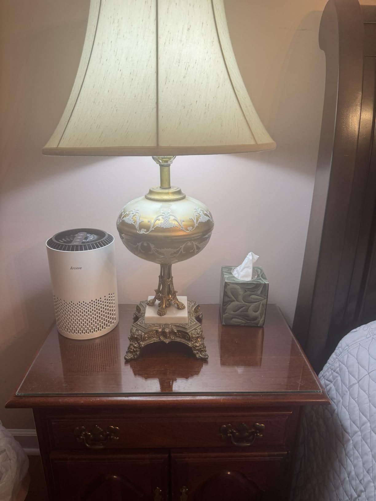 AROEVE Air Purifiers for Bedroom Home, Air Purifier For Smoke Pollen Dander Hair Smell Air Cleaner with Sleep Mode Speed Control For Bedroom Office, MK01- White(Available for California) customer photo 2