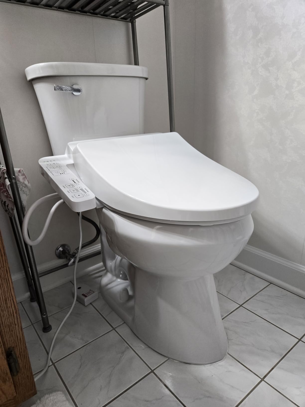 TOTO WASHLET A2 Electronic Bidet Toilet Seat with Heated Seat and SoftClose Lid, Elongated, Cotton White - SW3004#01 customer photo 1