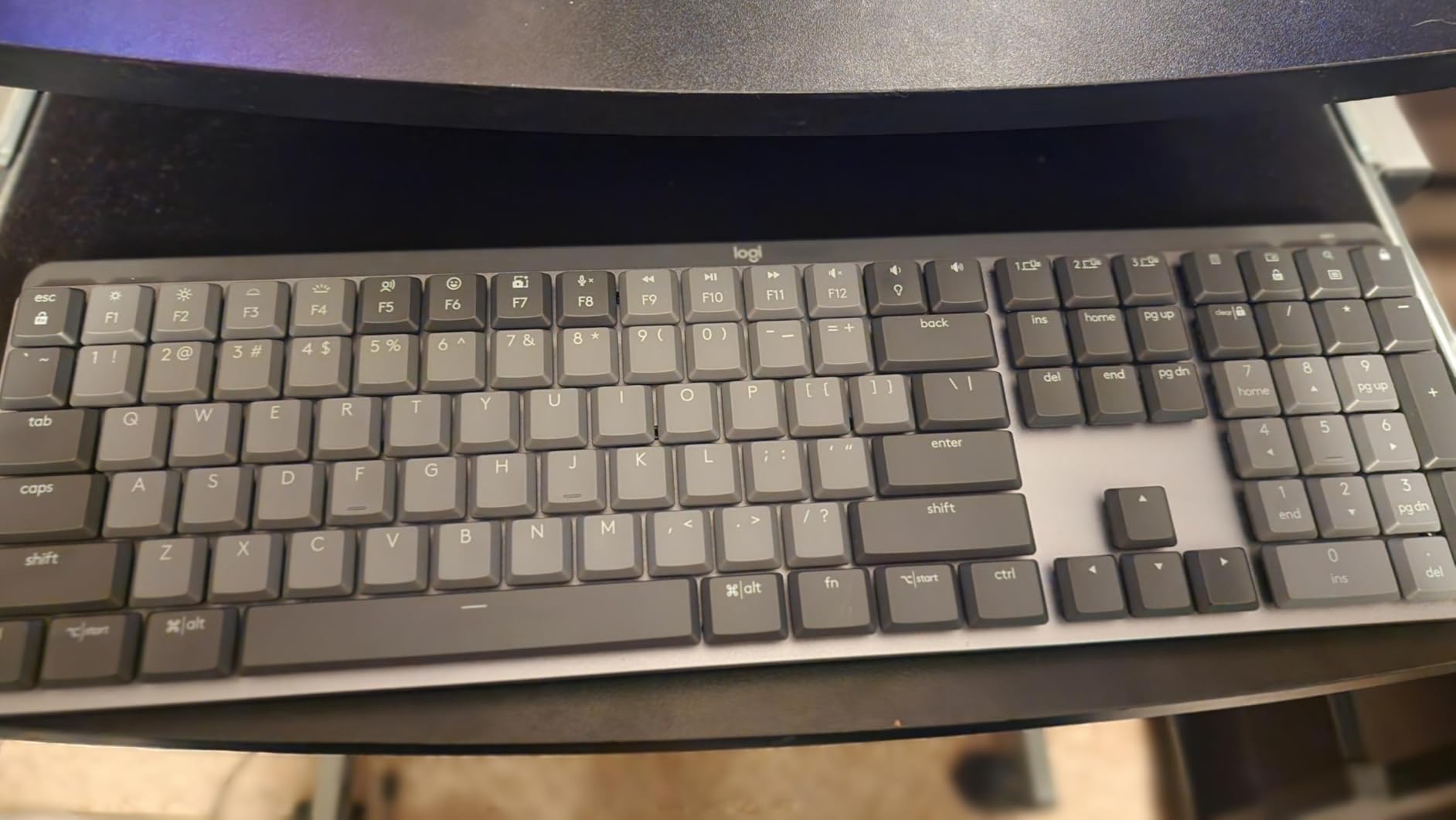 Logitech MX Mechanical Wireless Illuminated Performance Keyboard, Clicky Switches, Backlit Keys, Bluetooth, USB-C, macOS, Windows, Linux, iOS, Android, Metal | Low-Profile Keys, Smart Backlight, Bluetooth and Logi Bolt, USB-C Charging, Up to 15 Days customer photo 1
