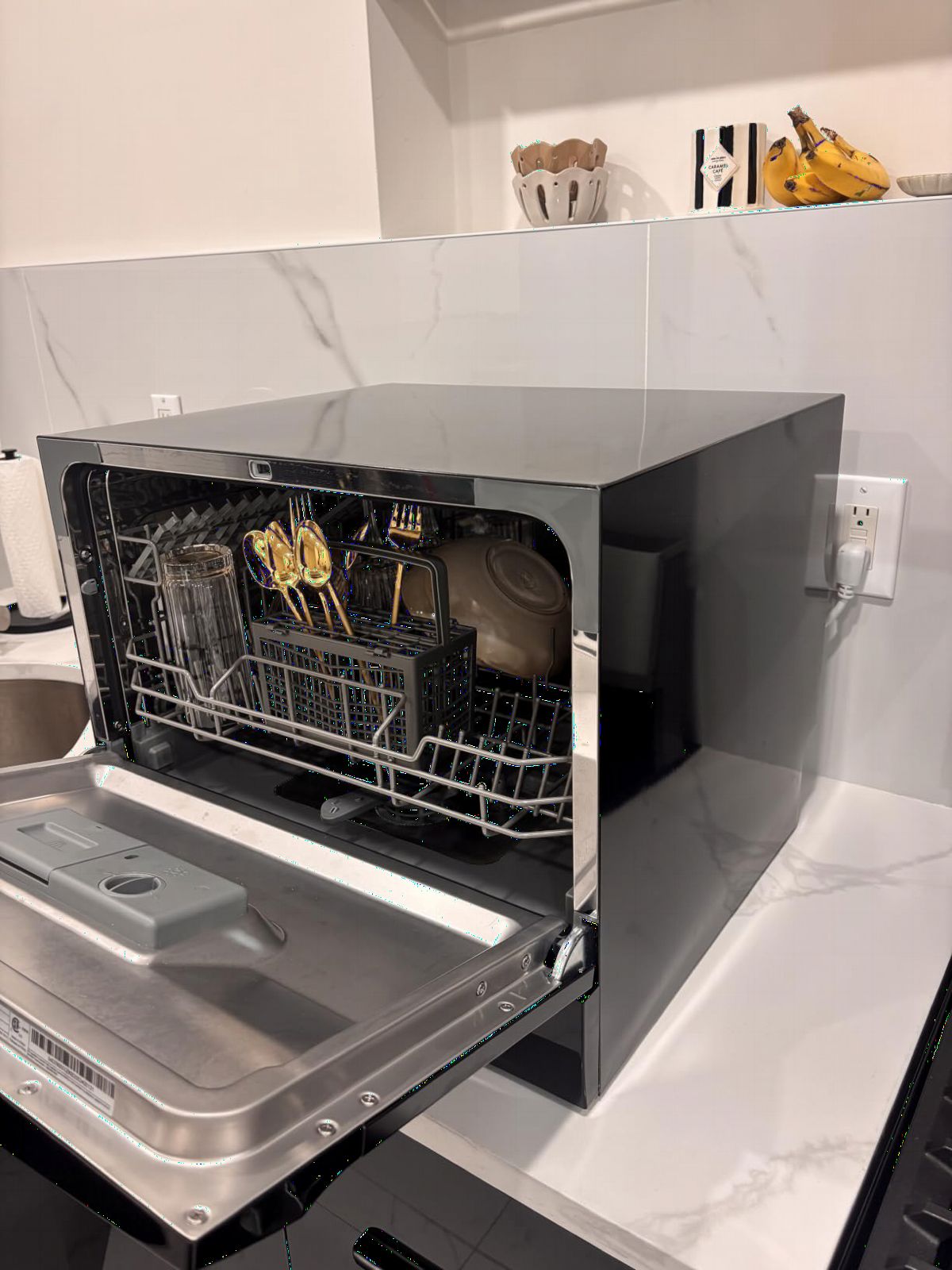 COMFEE' Countertop Dishwasher, Energy Star Portable Dishwasher, 6 Place Settings & 8 Washing Programs, Speed, Baby-Care, ECO& Glass, Dish Washer for Dorm, RV& Apartment, Black customer photo 1