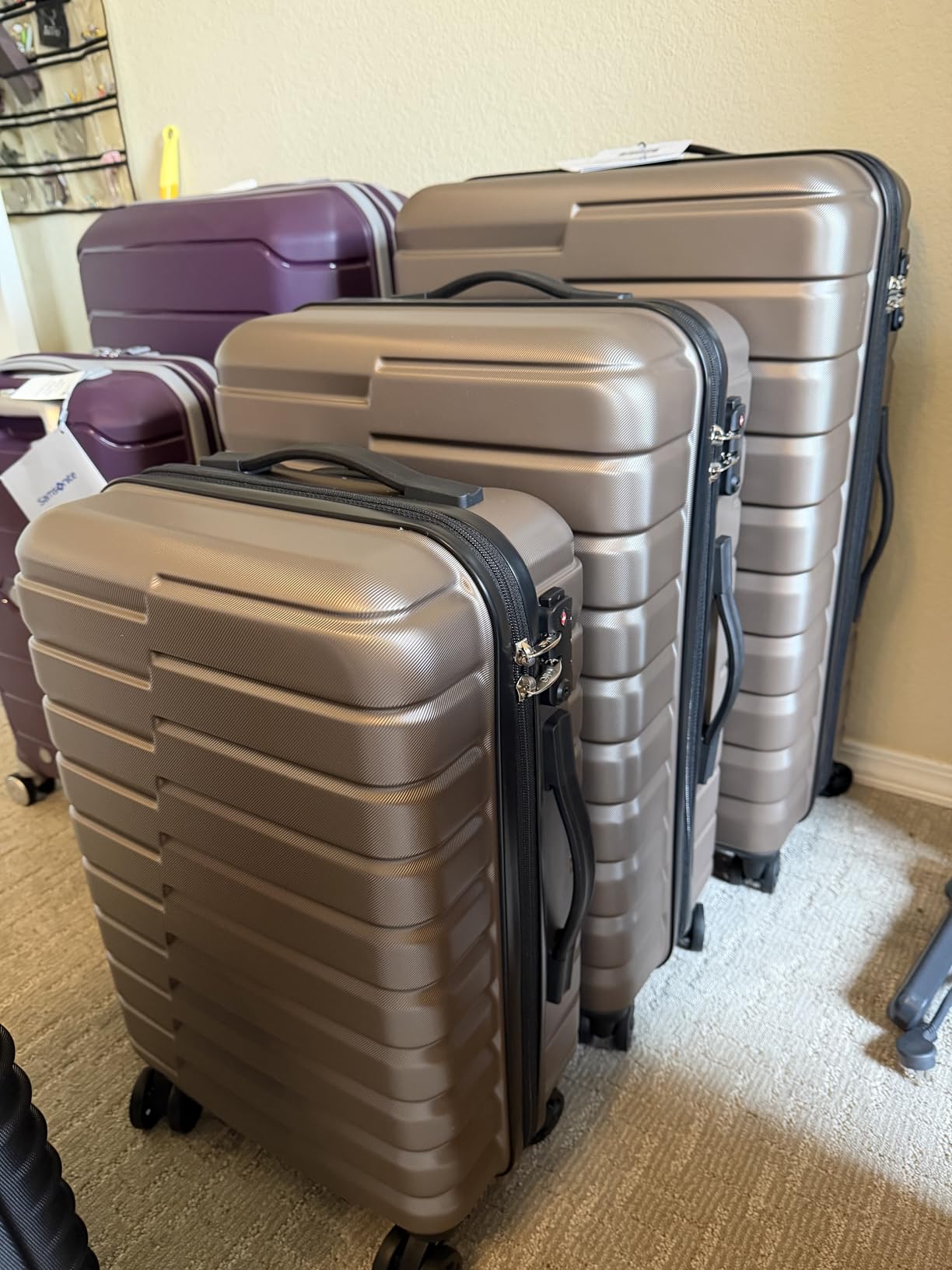 Coolife Lightweight Luggage with TSA Lock, 3 Piece Set Blue | Suitcase Set with 360° Smooth-Rolling Dual Spinner Wheels, Expandable, Durable Hard Shell Suitcase for Family Travel customer photo 1