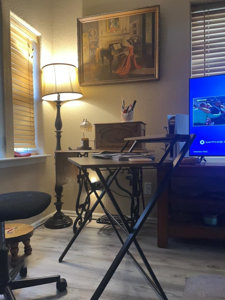 GreenForest Folding Desk No Assembly, Sturdy Computer Desk for Small Spaces customer photo 2
