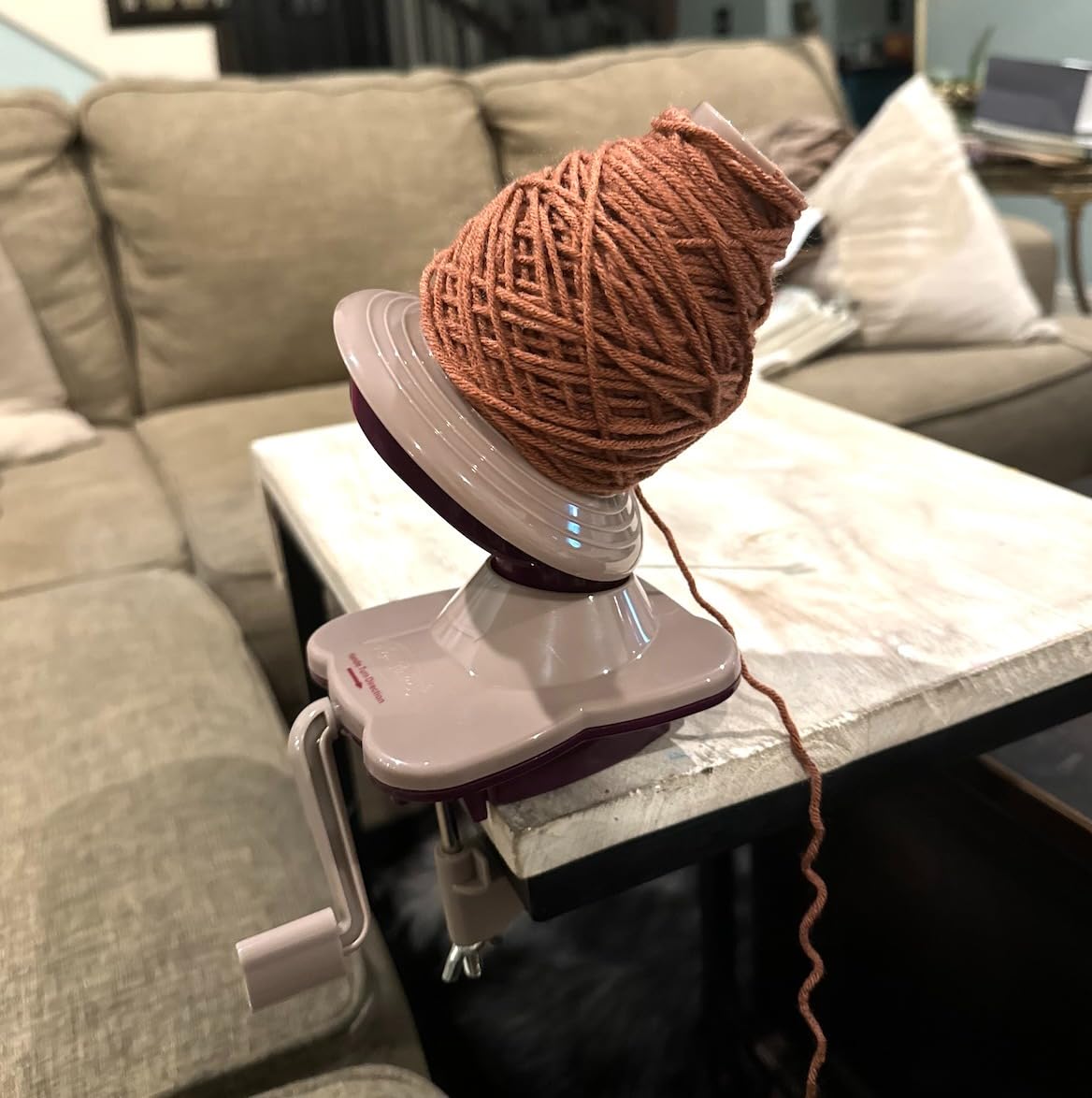 Knit Picks Yarn Ball Winder for Knitting and Crocheting (Purple) customer photo 1