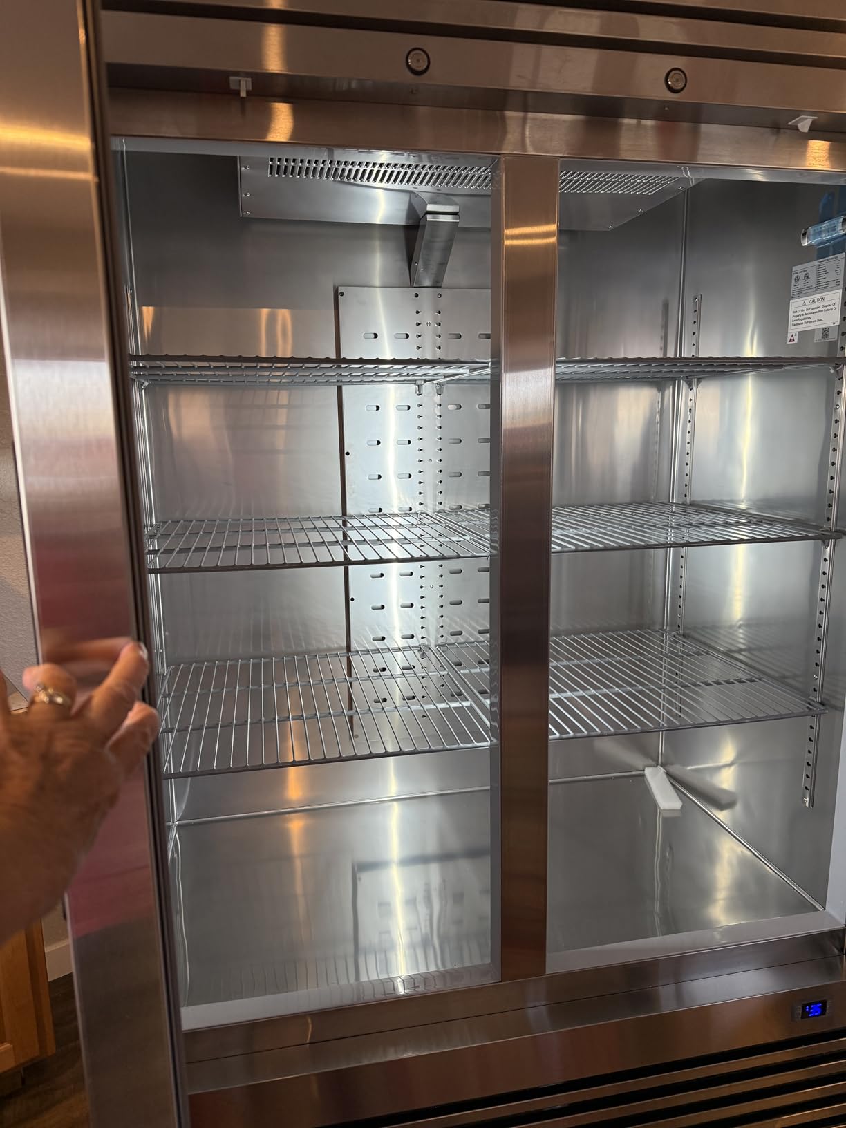 ETL Commercial Reach-in Freezer, Upright 2 Doors Auto-Defrost, Bottom Mounted, Stainless Steel -8°F customer photo 2